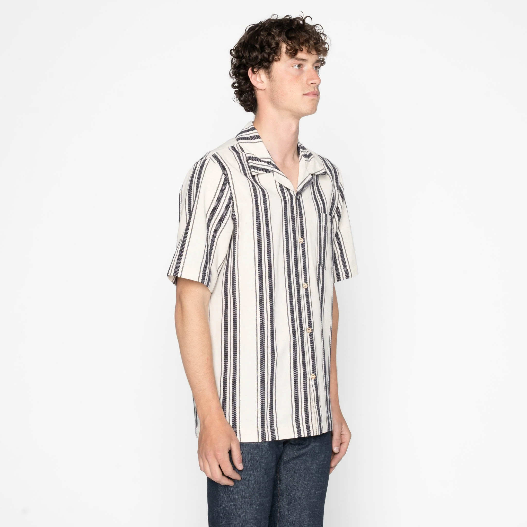 Aloha Shirt - Dobby Bands - Natural - Image 3