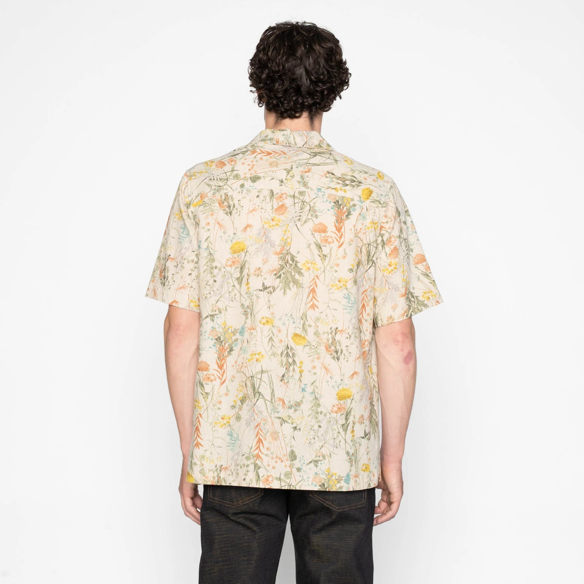 Aloha Shirt - Flowers Painting - Natural - Image 4