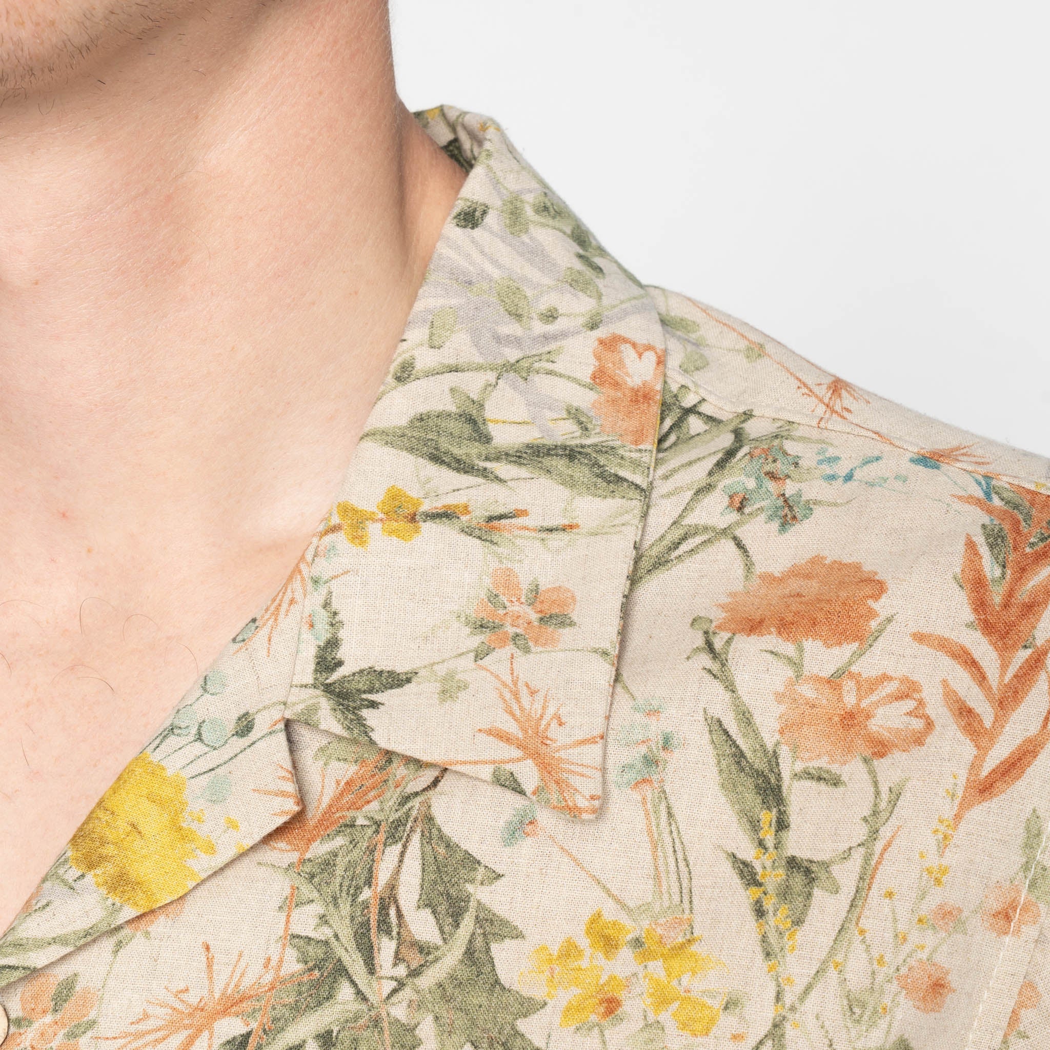 Aloha Shirt - Flowers Painting - Natural - Image 6