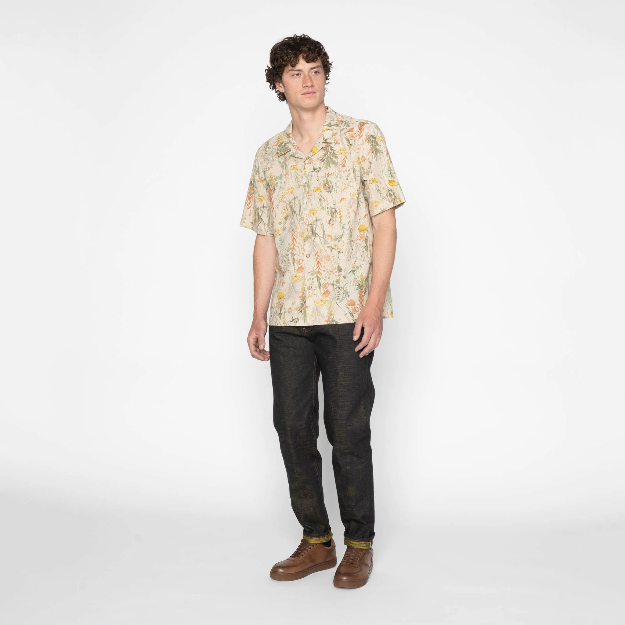 Aloha Shirt - Flowers Painting - Natural - Image 7