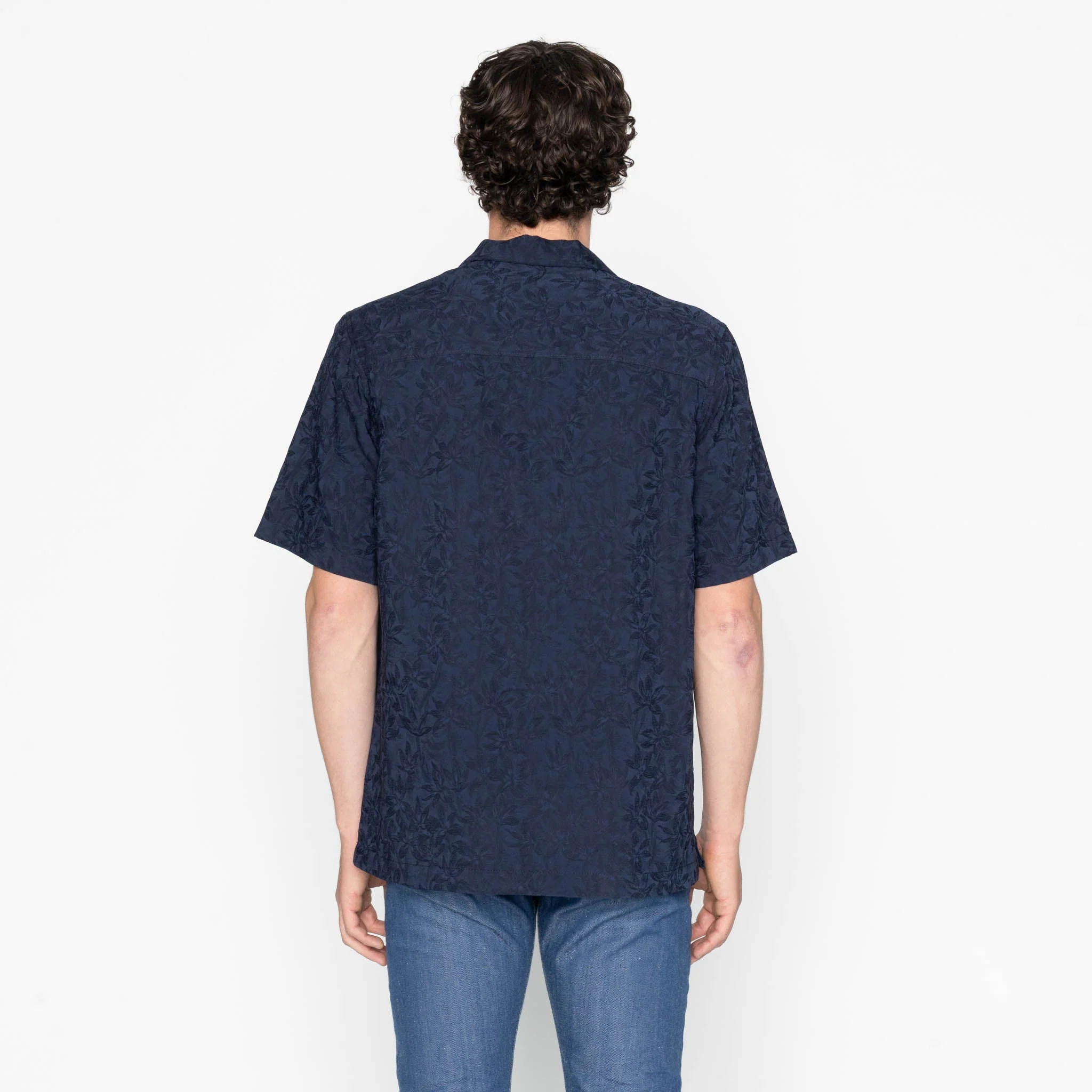 Aloha Shirt - Jungle Jacquard - Navy - Image 4