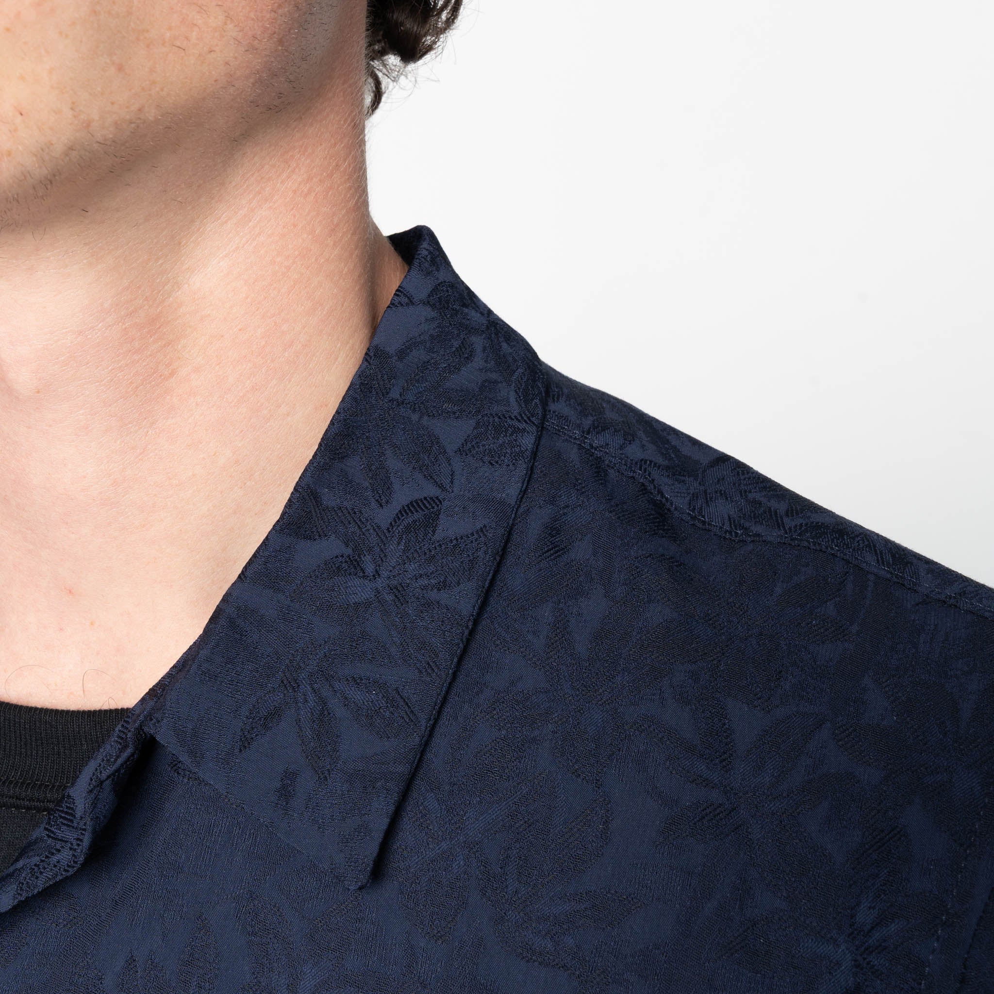 Aloha Shirt - Jungle Jacquard - Navy - Image 6