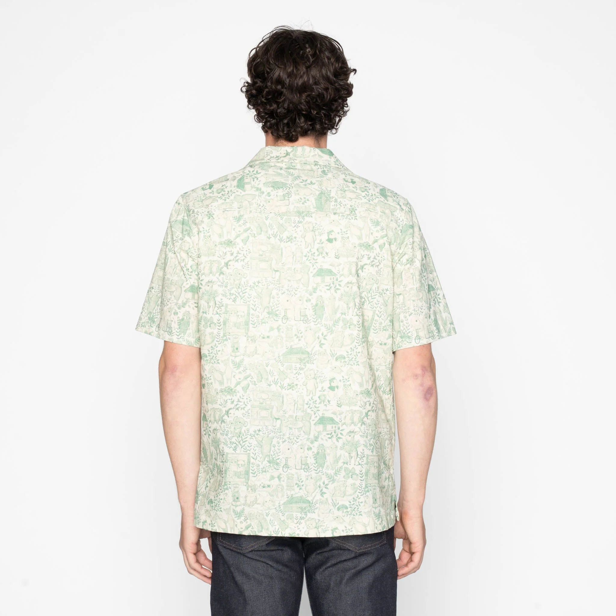 Aloha Shirt - Linen Animals - Green - Image 4