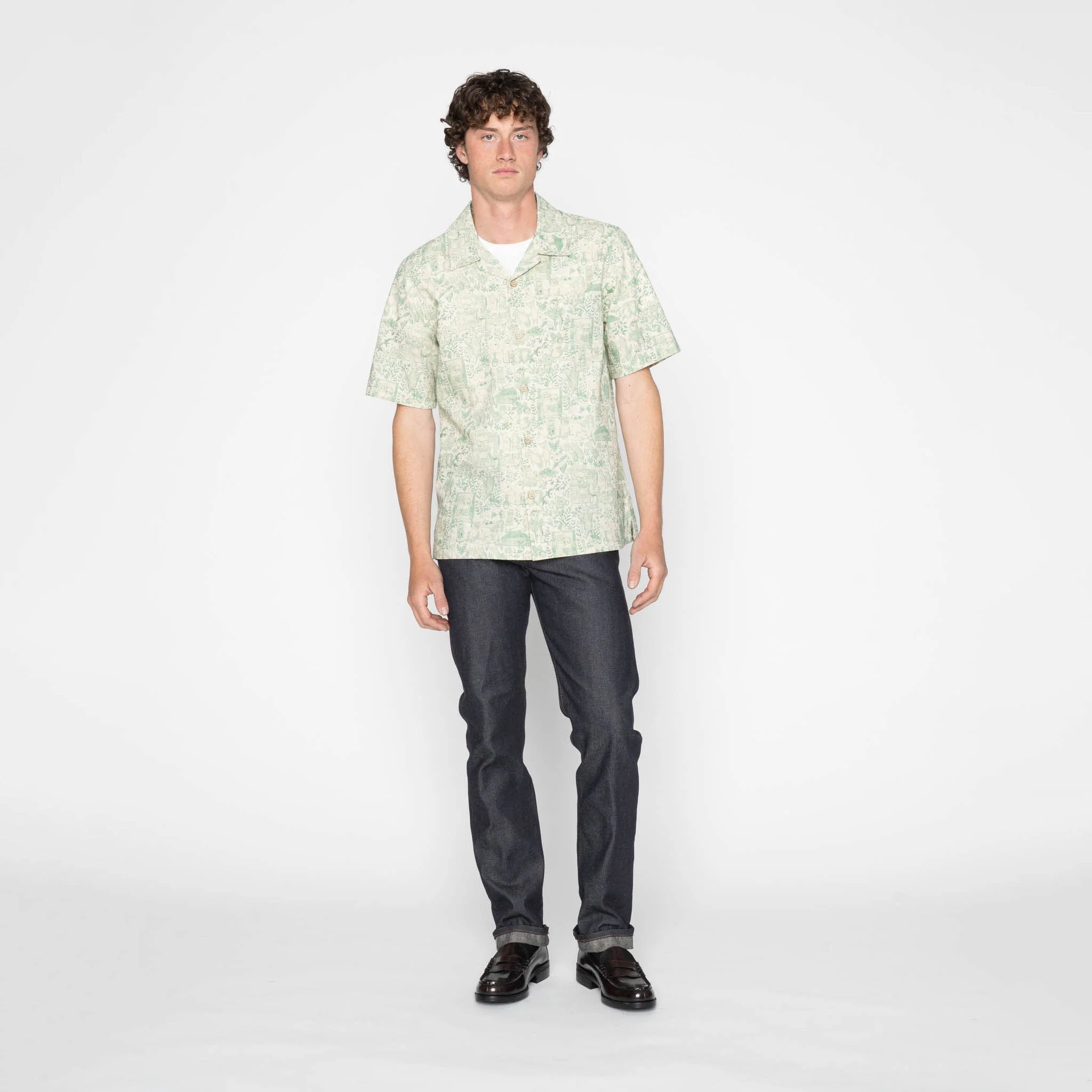 Aloha Shirt - Linen Animals - Green - Image 7