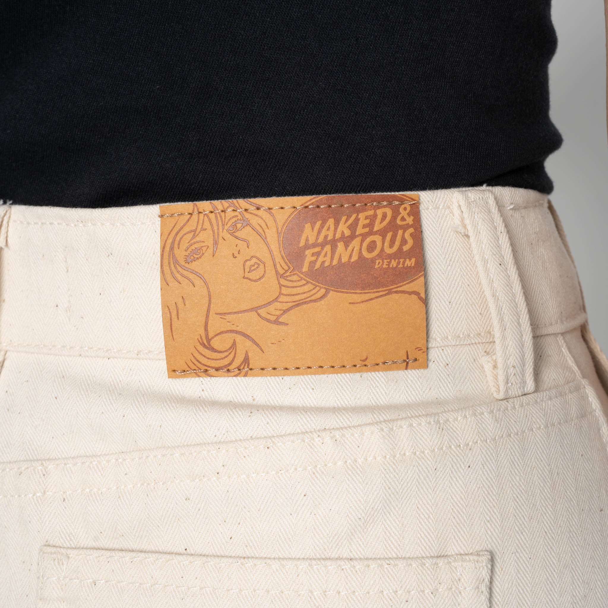 Andie Shorts - Hard Twist Organic Herringbone - Ecru - Image 6