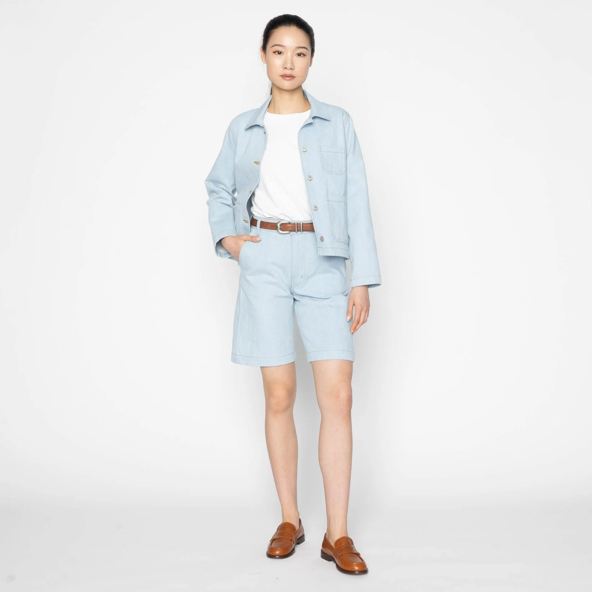 Andie Shorts - Secret Agent Denim - Bleach Blue - Image 7