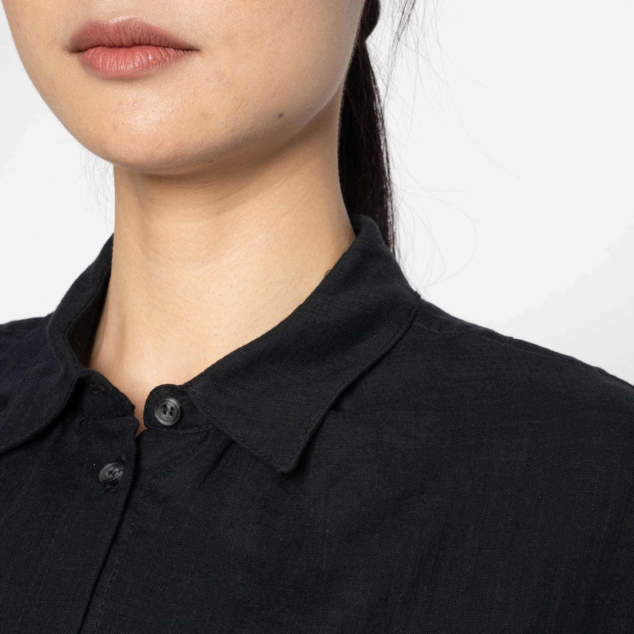 Billie Shirt - Double Weave Gauze - Black - Image 4