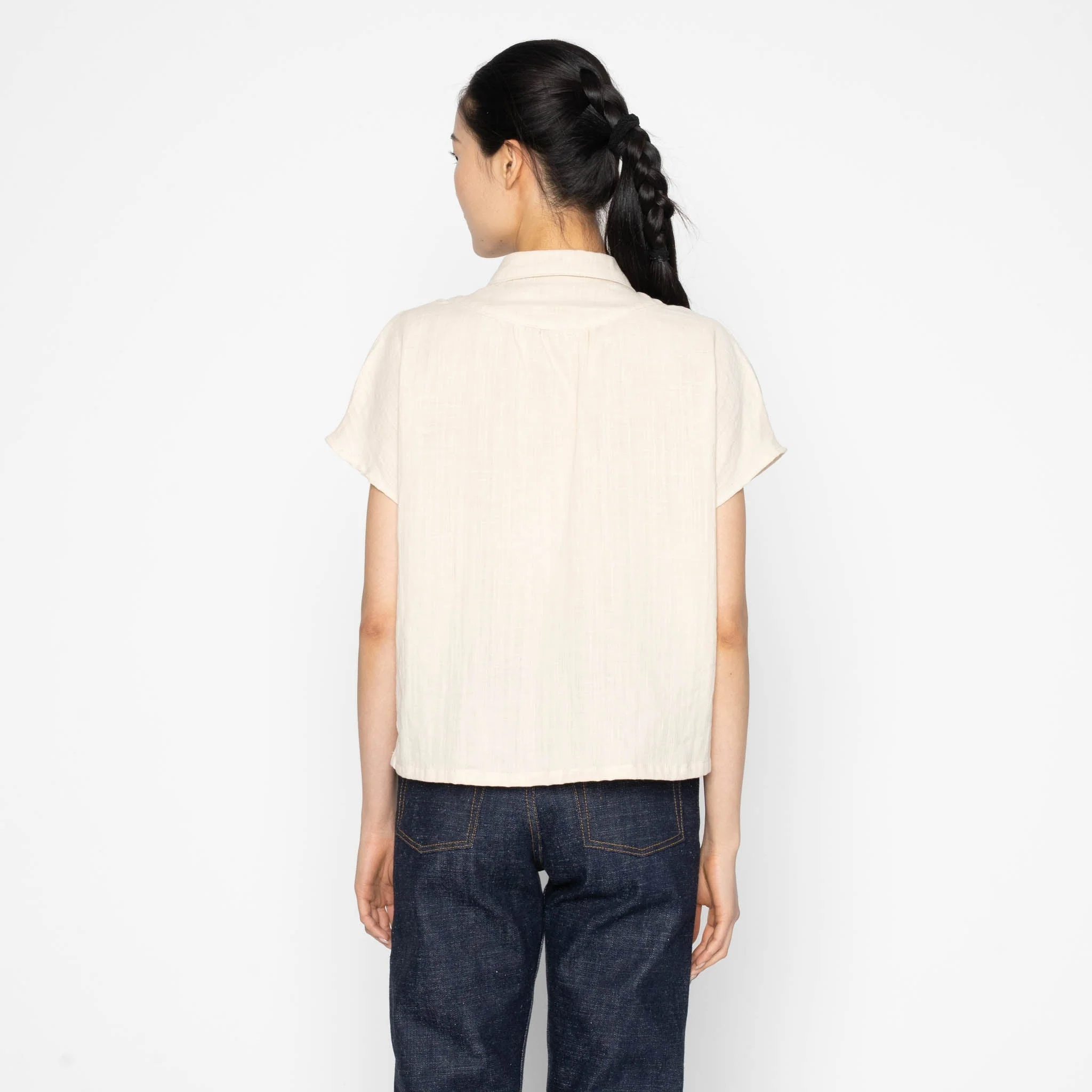Billie Shirt - Double Weave Gauze - Bone - Image 4