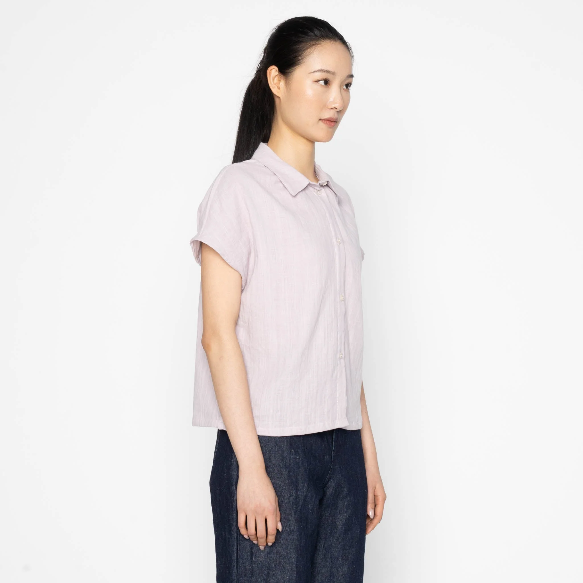 Billie Shirt - Double Weave Gauze - Lavender - Image 3