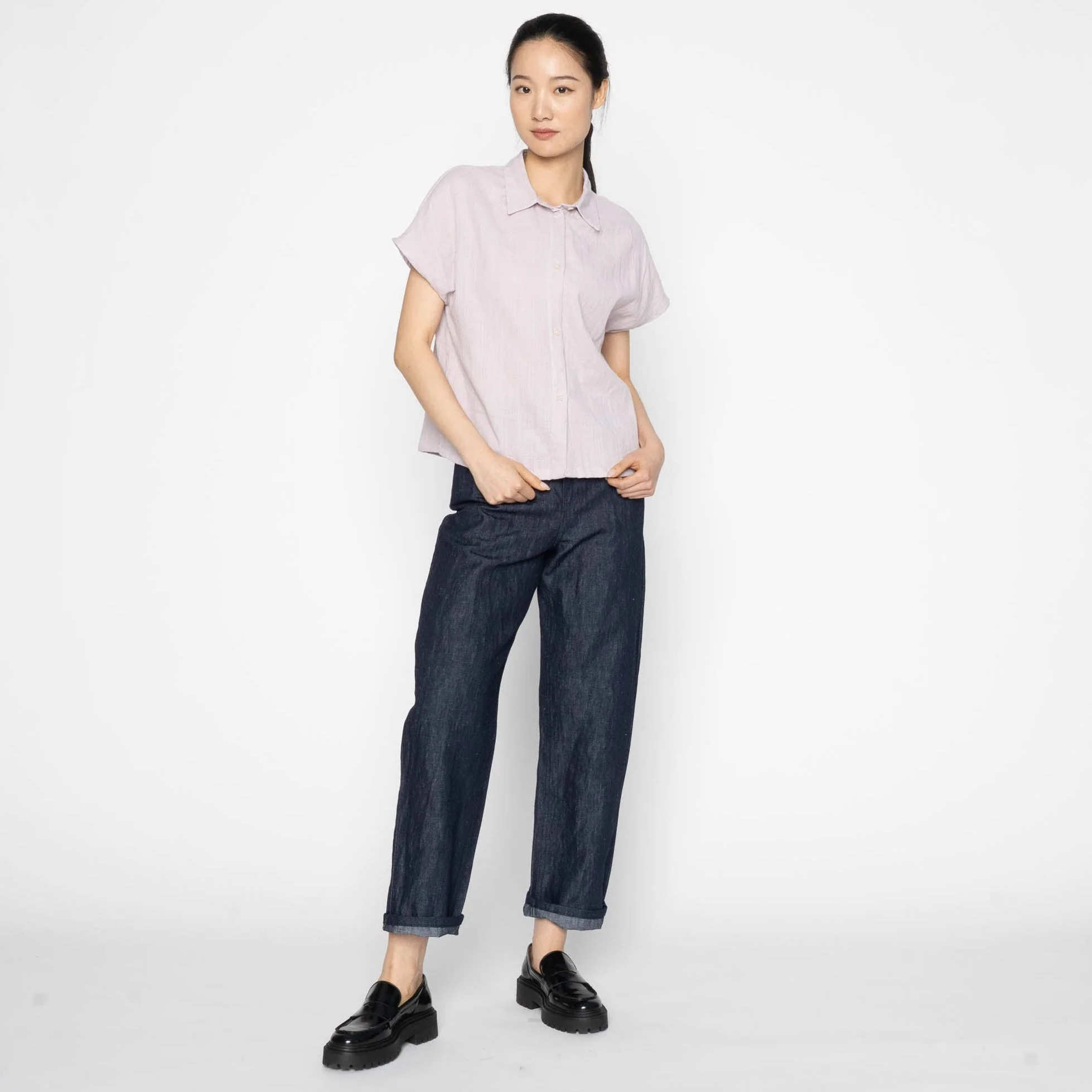 Billie Shirt - Double Weave Gauze - Lavender - Image 6
