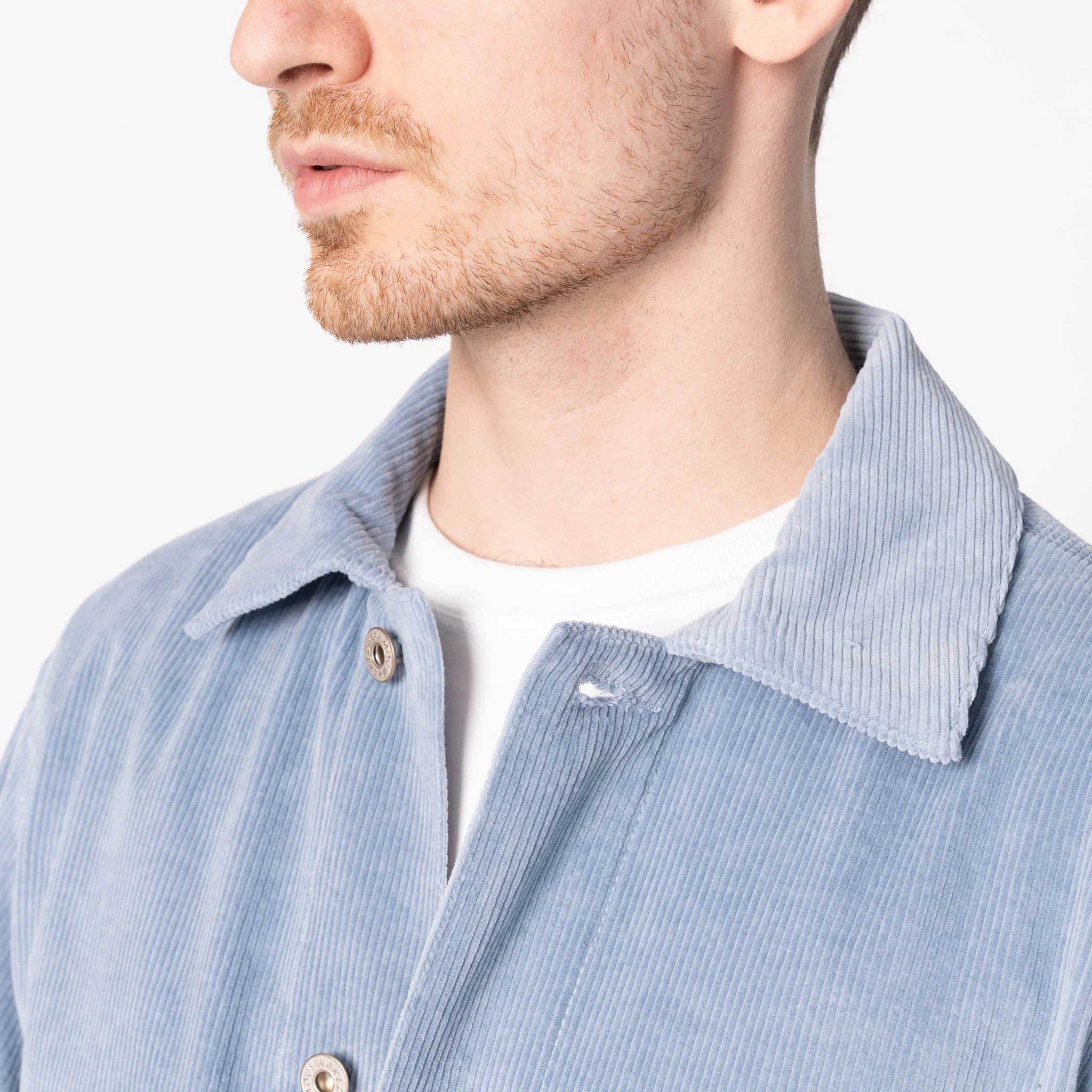Chore Coat - Faded Corduroy Organic - Pale Indigo - Image 4