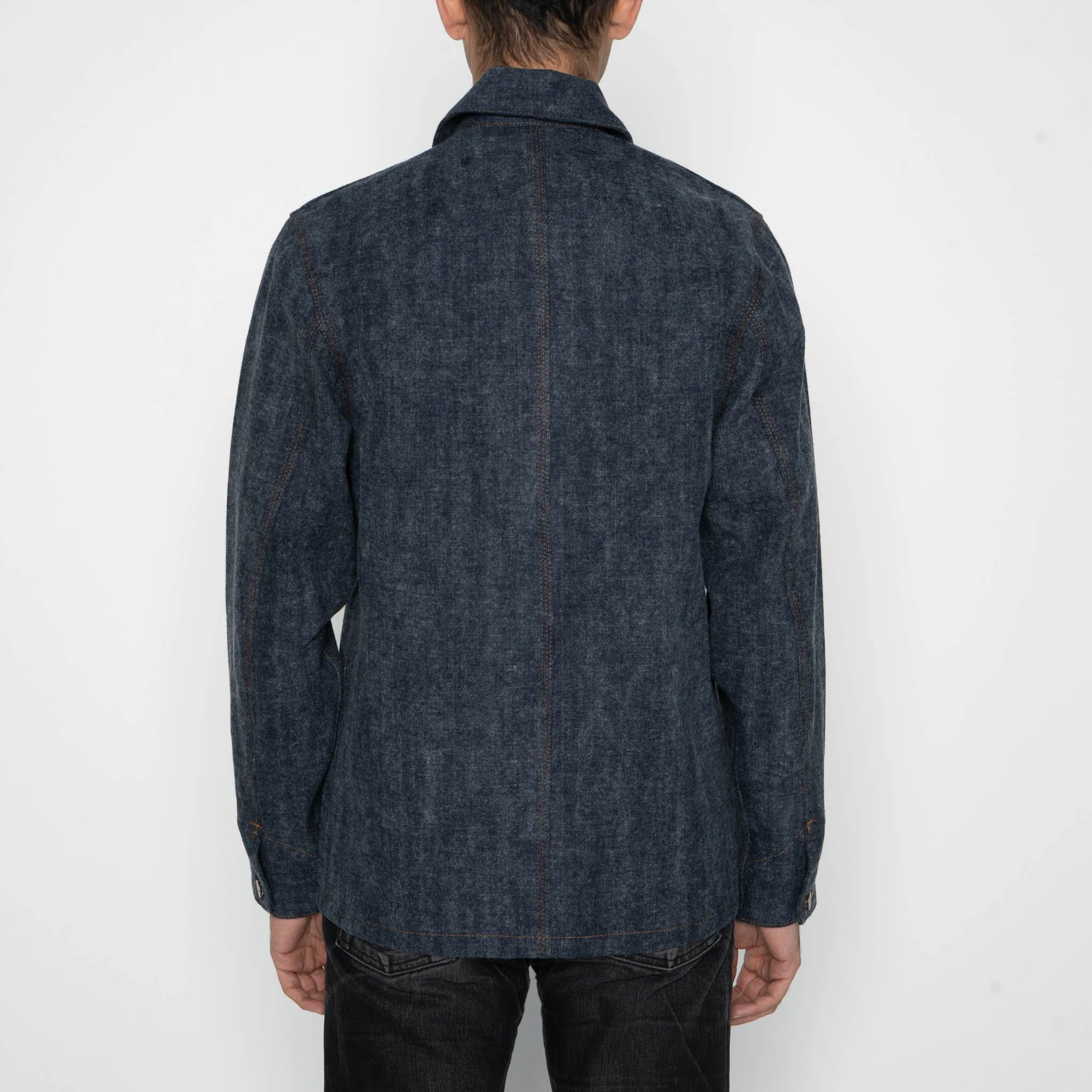 Chore Coat  -  Max  Brush  Selvedge  -  Indigo - Image 4