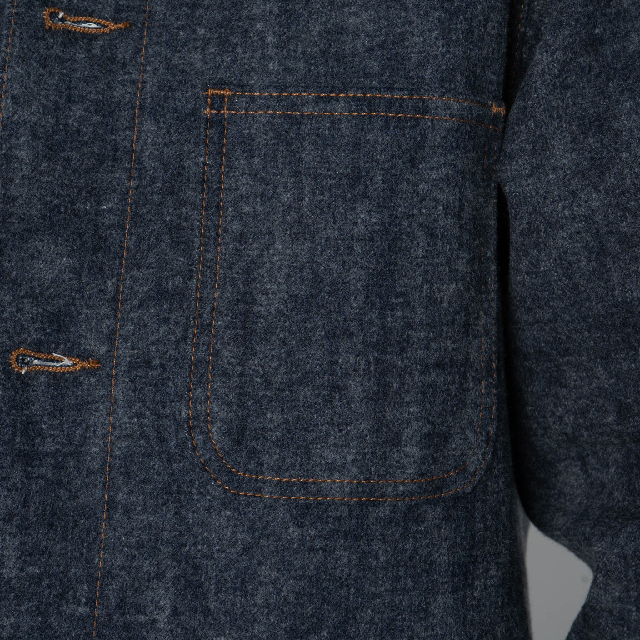 Chore Coat  -  Max  Brush  Selvedge  -  Indigo - Image 6