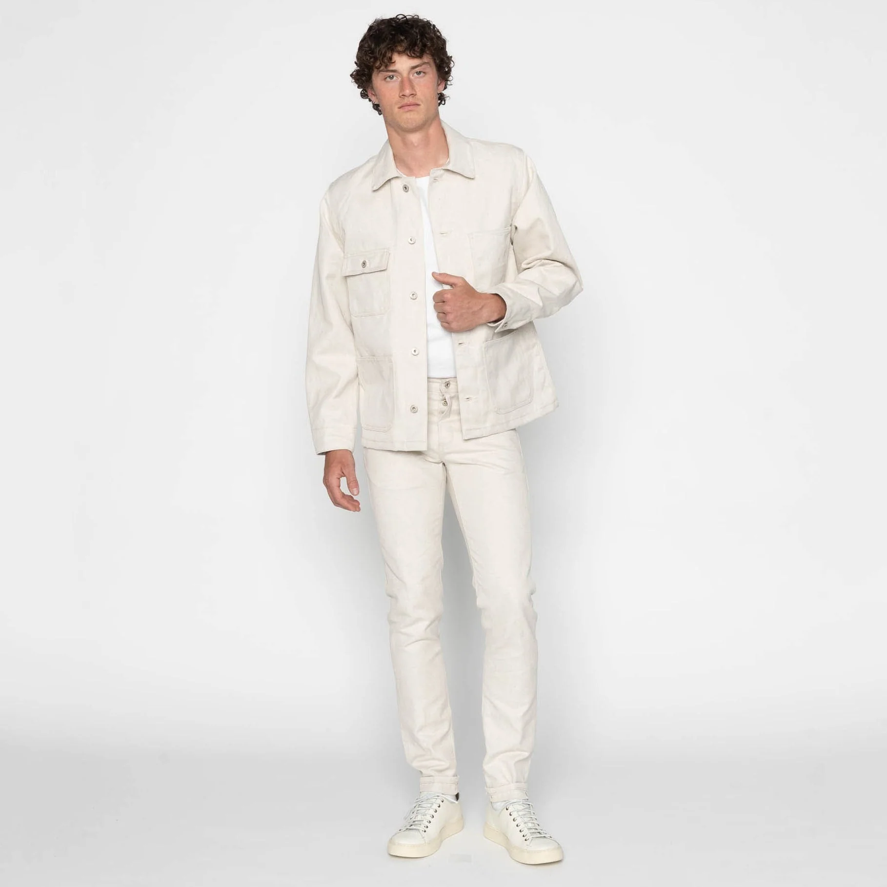 Chore Coat - Tabi Selvedge - Off White - Image 8