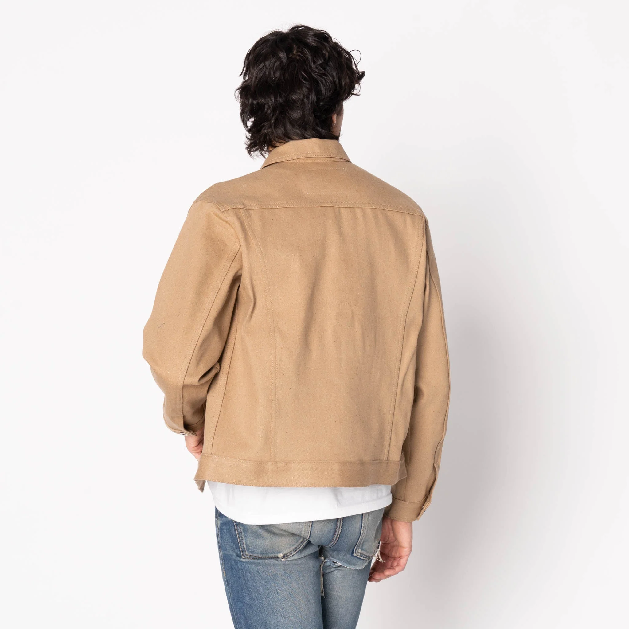 Denim Jacket  -  Brown Fox Selvedge - Brown - Image 3