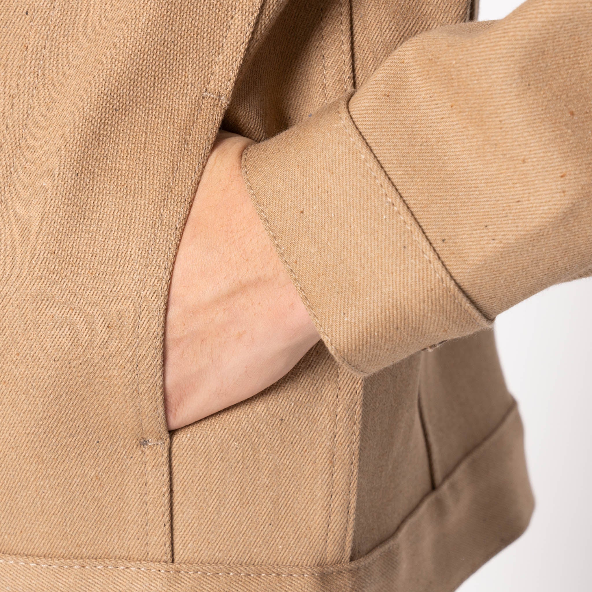 Denim Jacket  -  Brown Fox Selvedge - Brown - Image 5