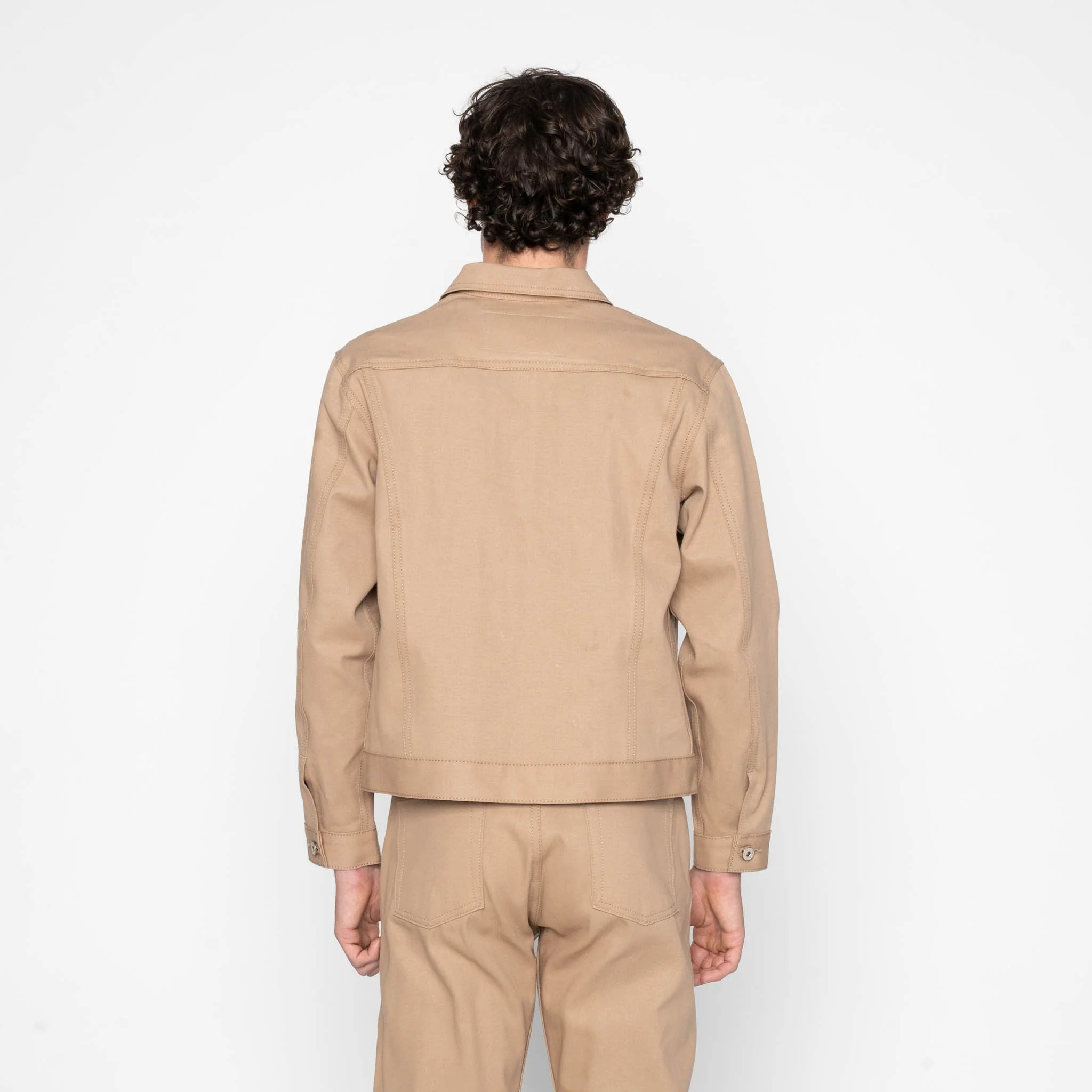 Denim Jacket  - Selvedge Slacks Beige - Image 4