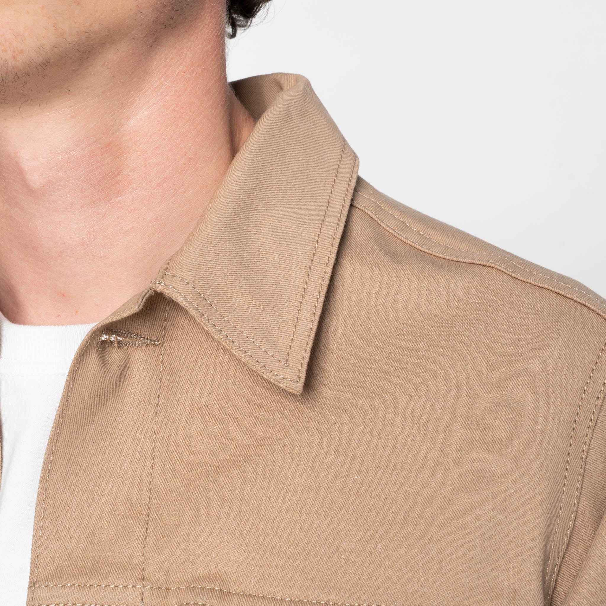 Denim Jacket  - Selvedge Slacks Beige - Image 6
