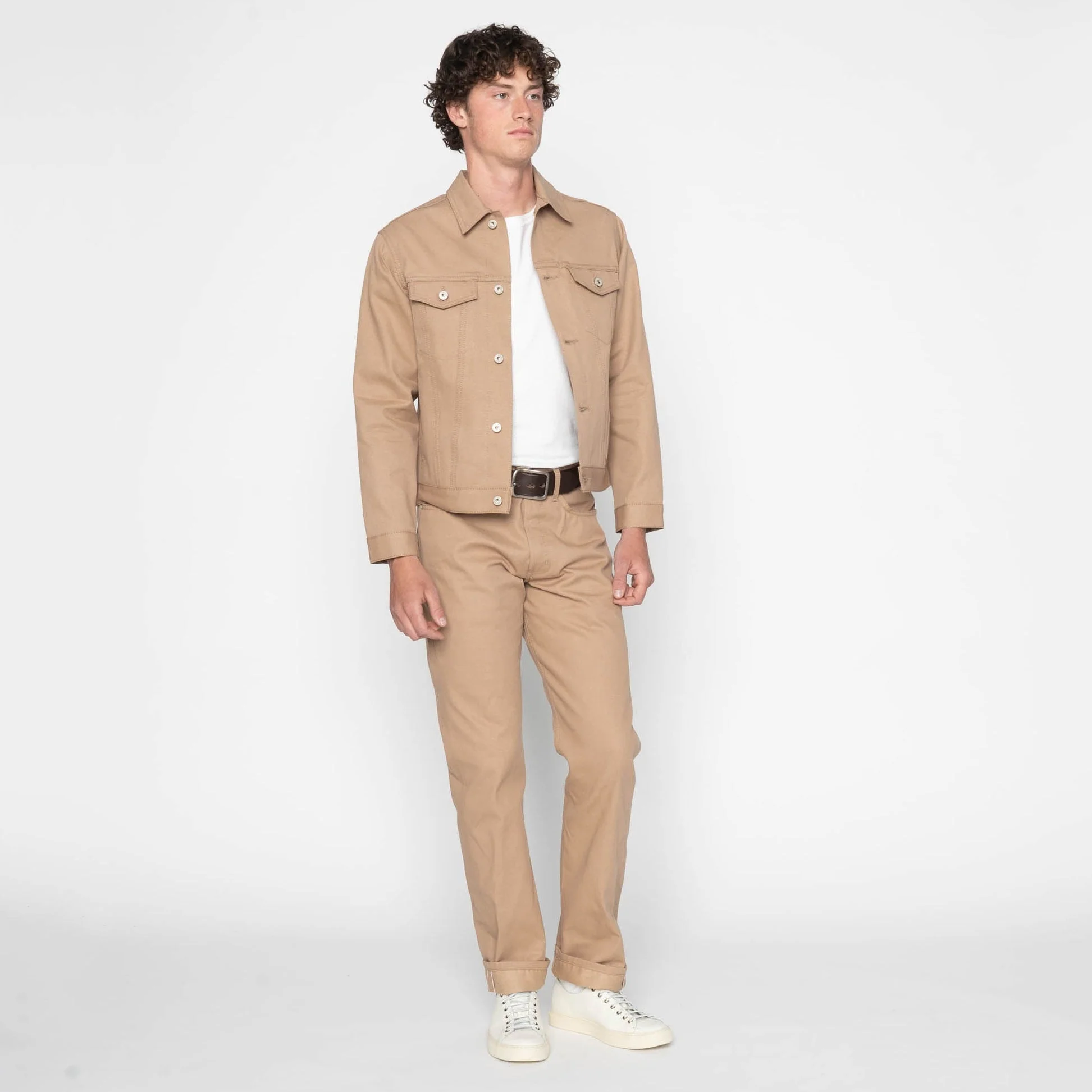 Denim Jacket  - Selvedge Slacks Beige - Image 7