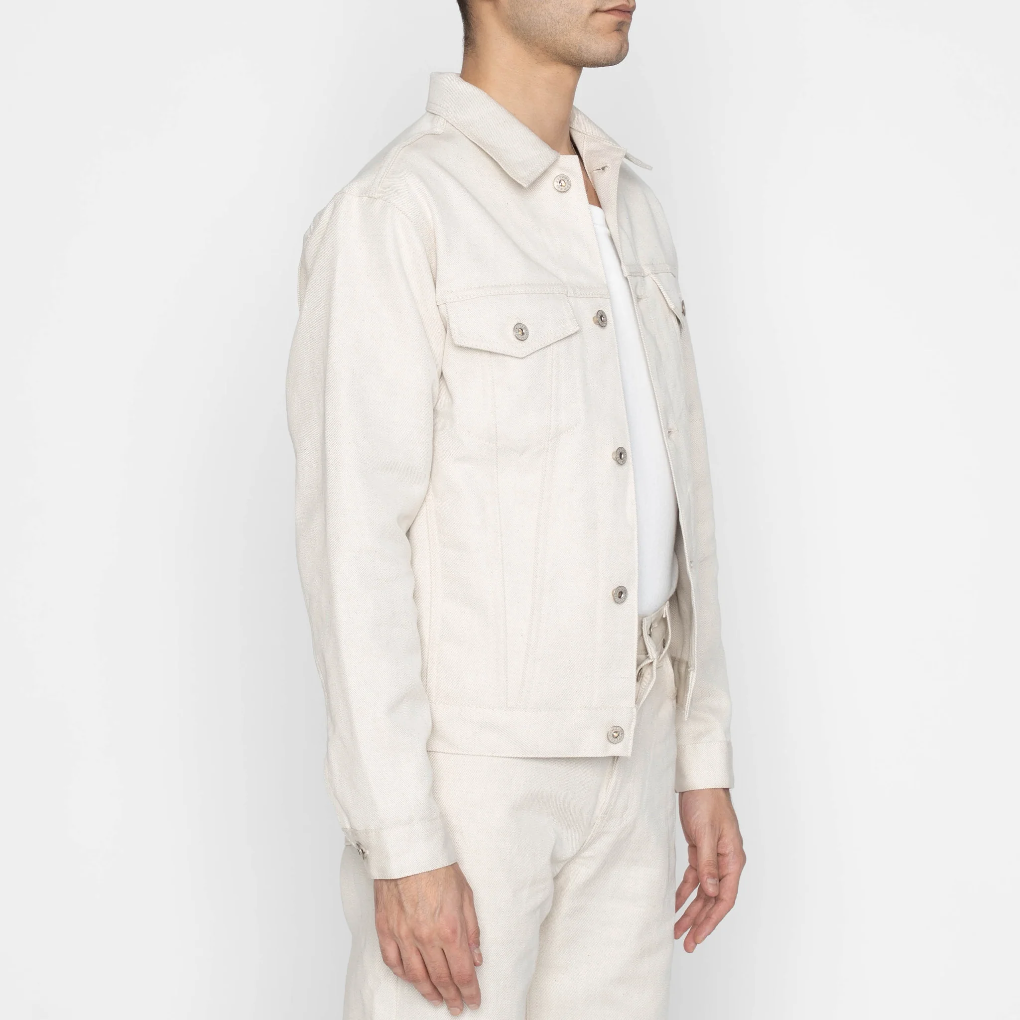 Denim Jacket - Tabi Selvedge - Off White - Image 3
