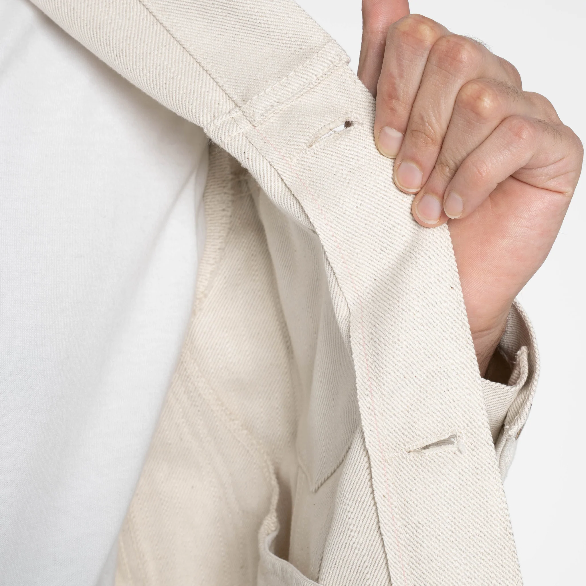 Denim Jacket - Tabi Selvedge - Off White - Image 5