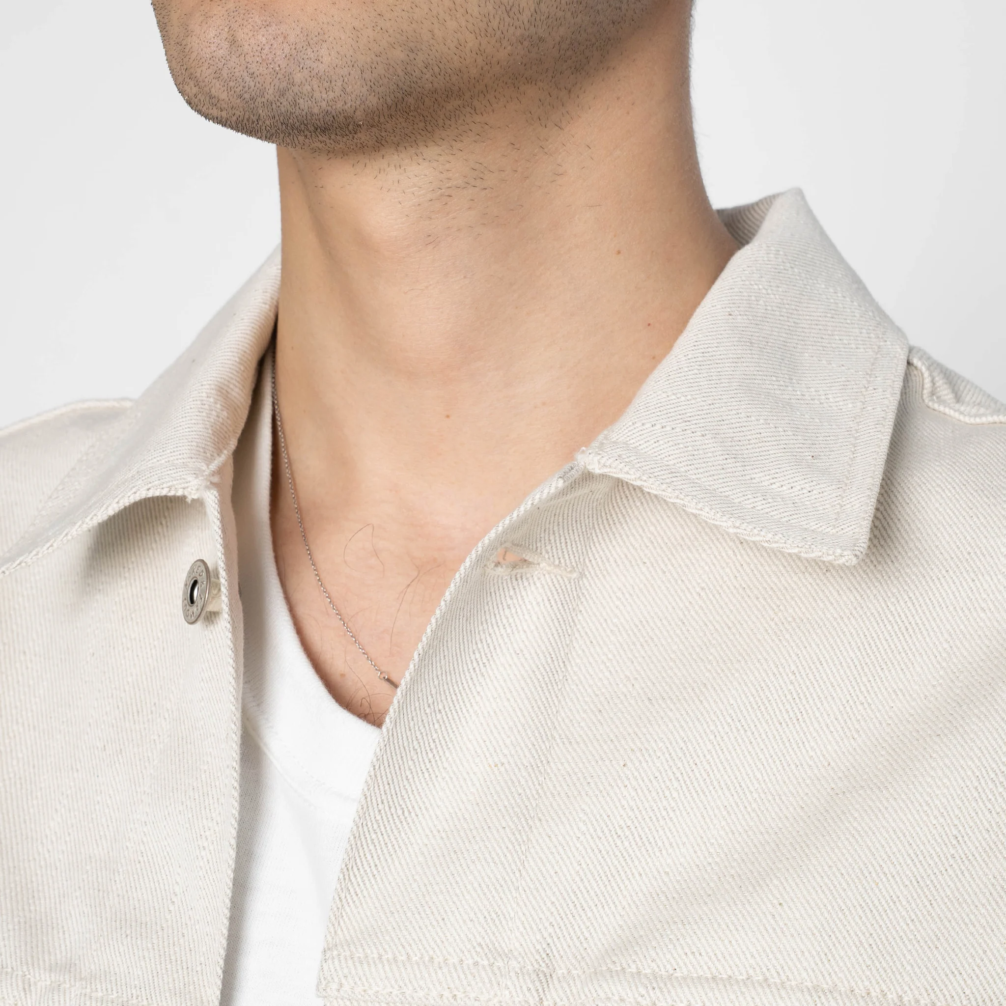 Denim Jacket - Tabi Selvedge - Off White - Image 7