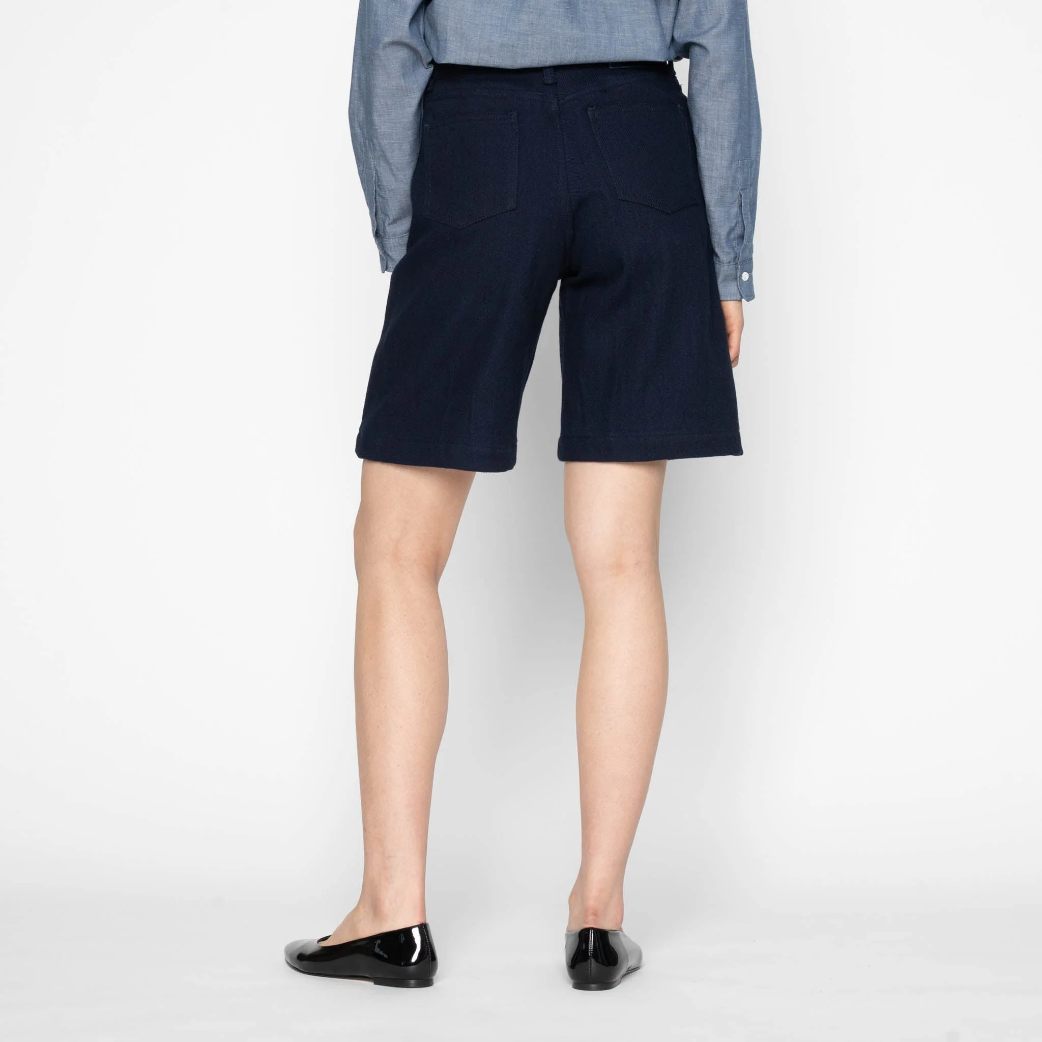 Andie Shorts - Maekake Dobby - Indigo - Image 4