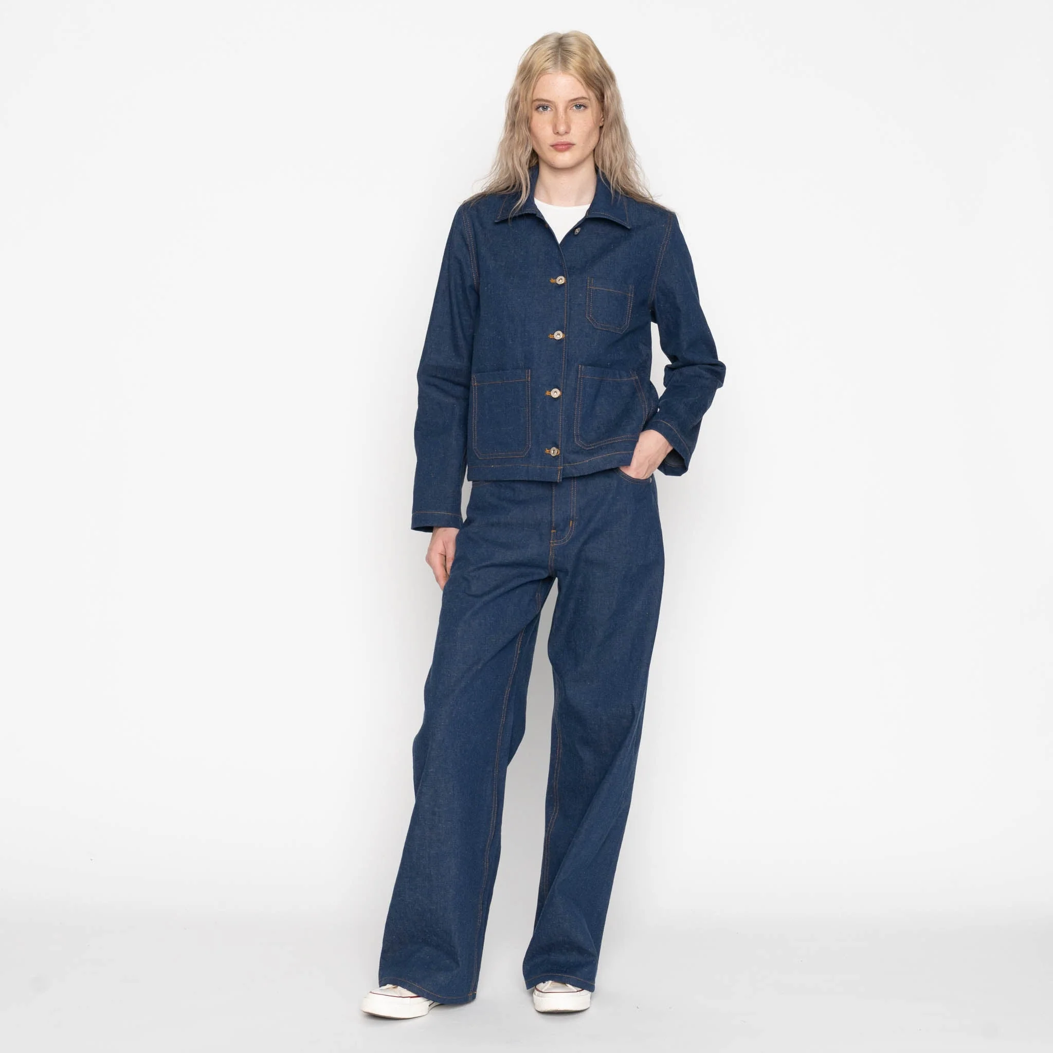 Gracie - 9.7oz. 2/1 Nep Denim - Mid Indigo - Image 7
