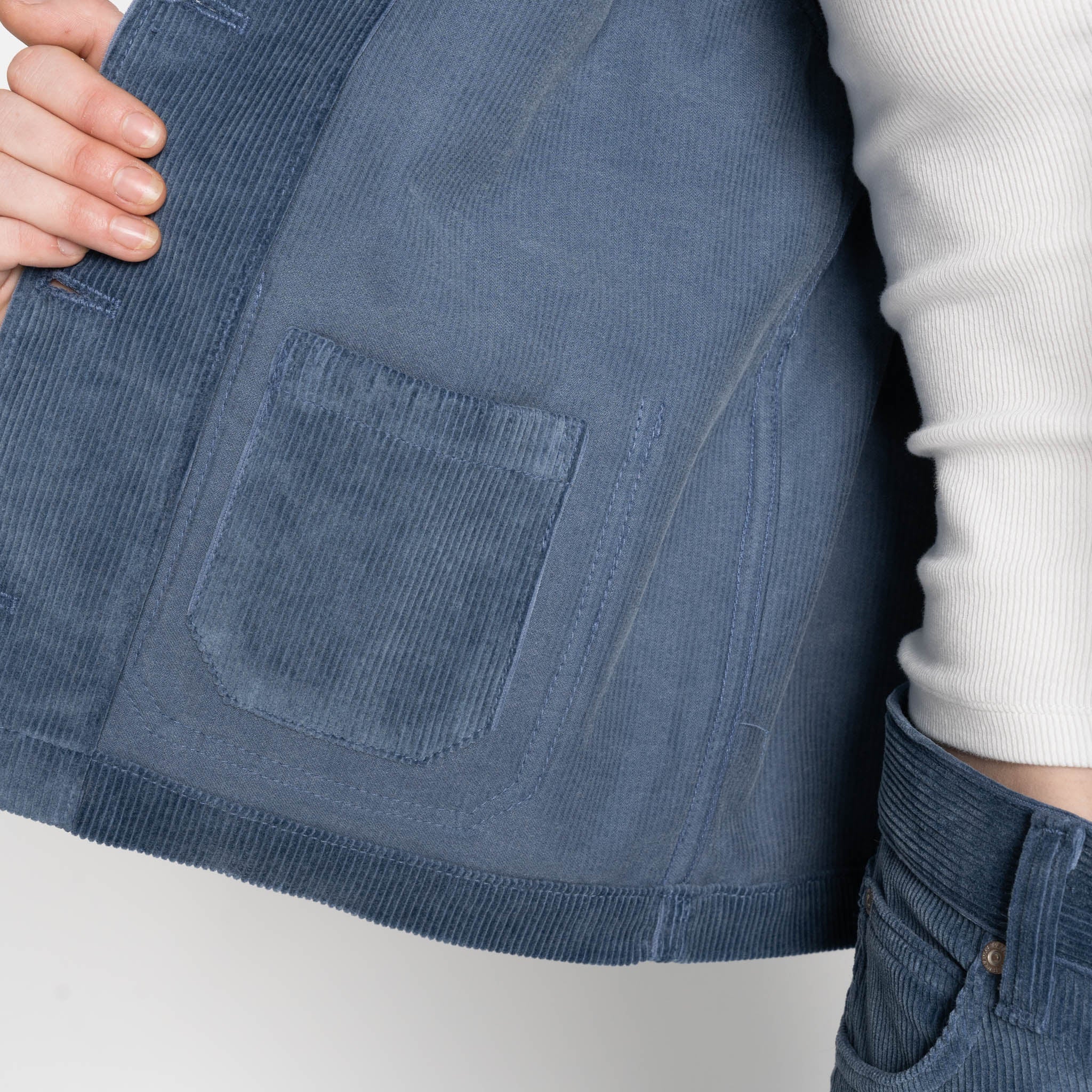Gracie - Organic Faded Corduroy - Indigo - Image 7