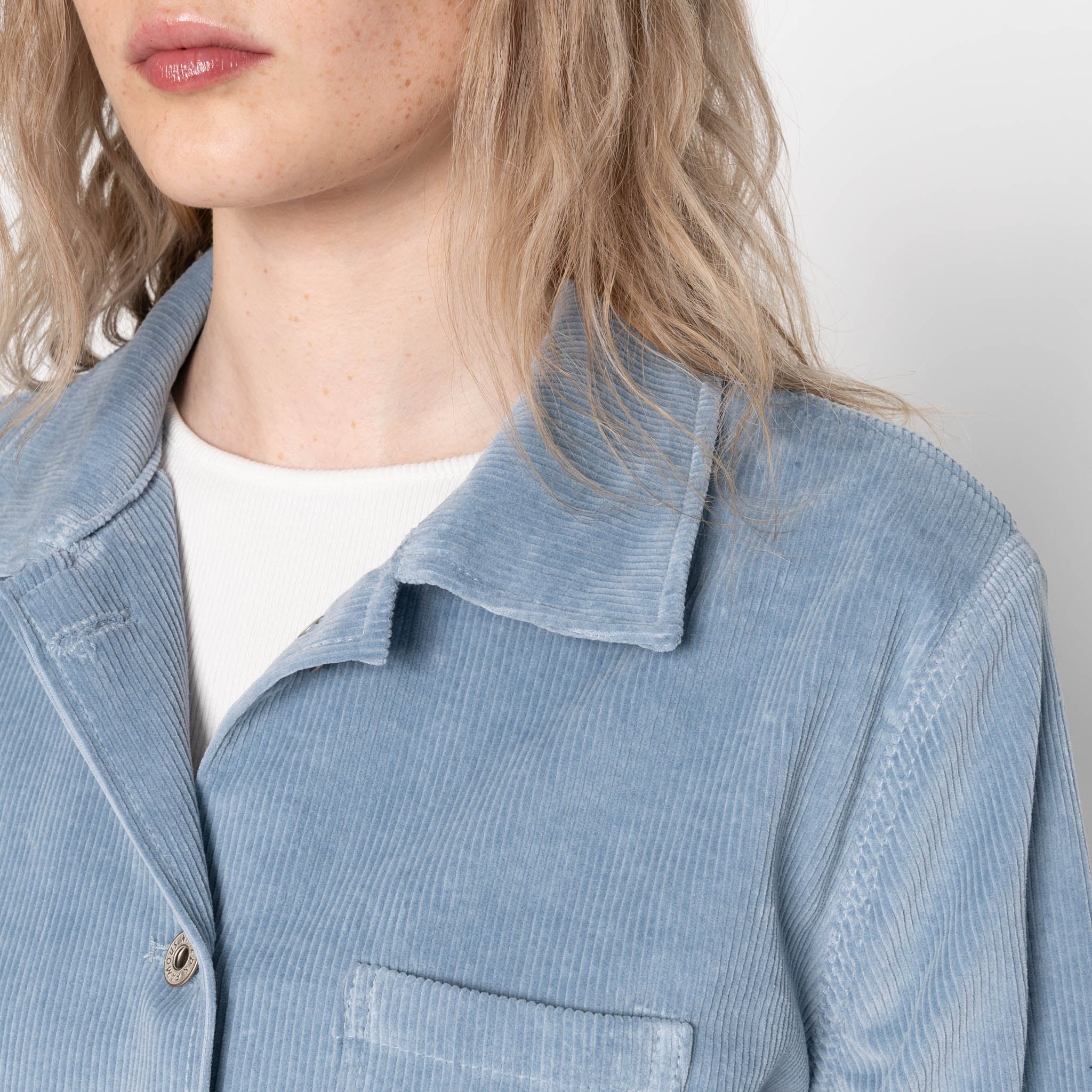 Gracie - Organic Faded Corduroy - Pale Indigo - Image 5