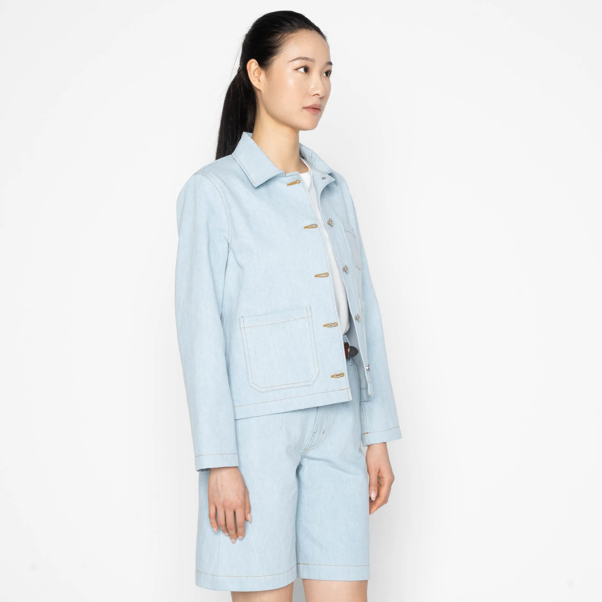 Gracie Jacket - Secret Agent Denim - Bleach Blue - Image 3