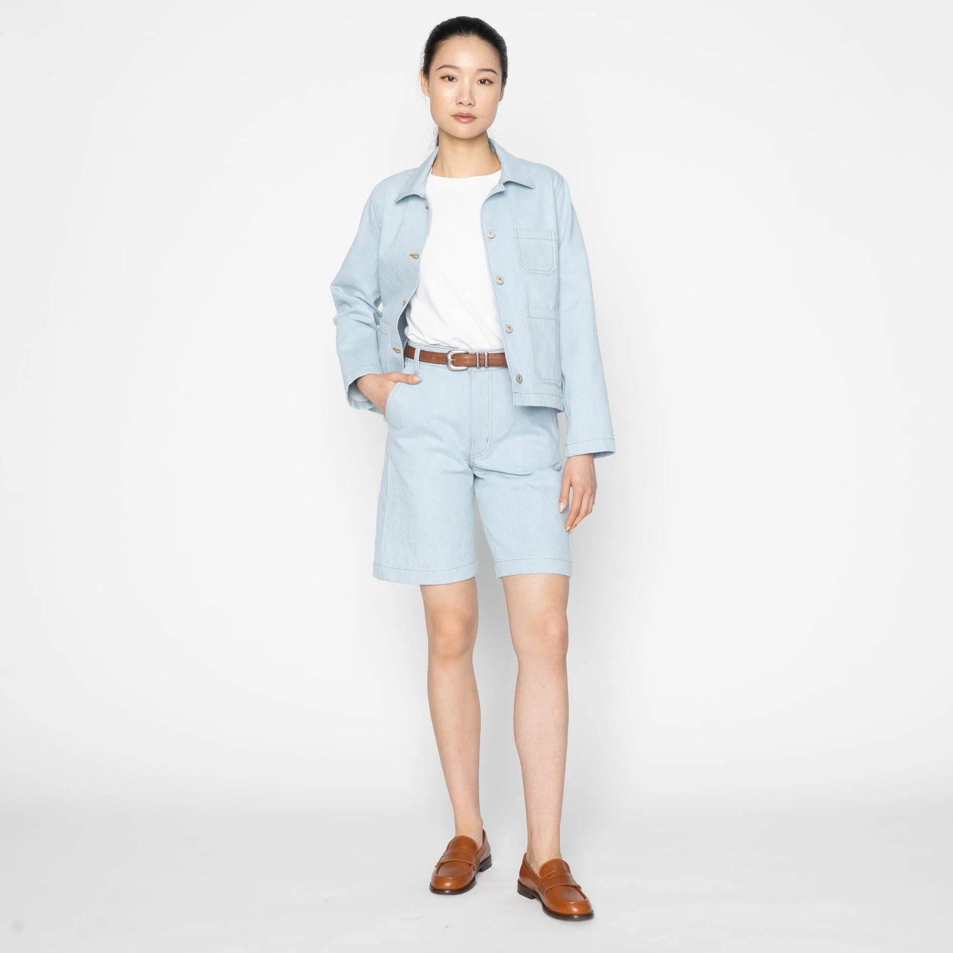 Gracie Jacket - Secret Agent Denim - Bleach Blue - Image 6