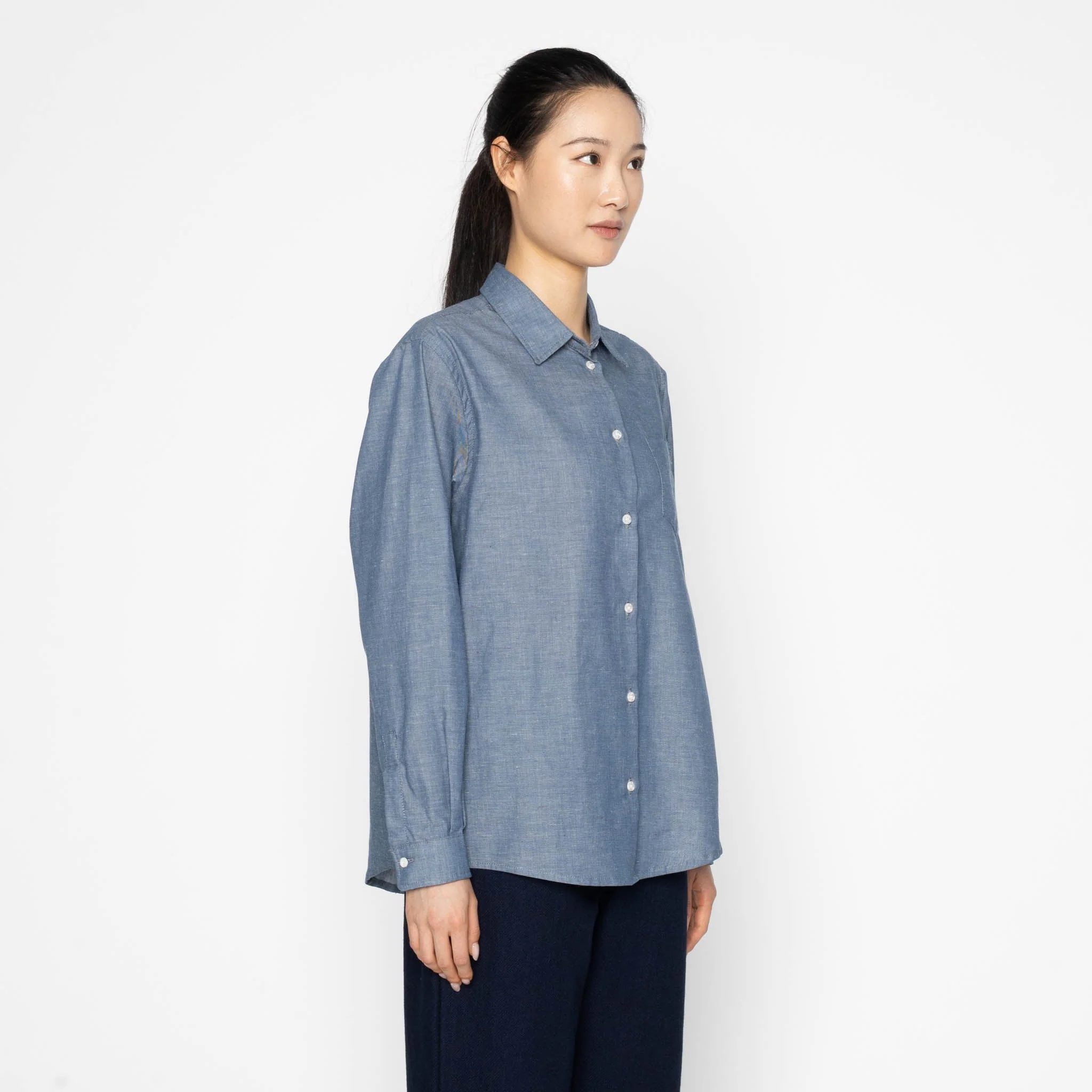 Judy - Chambray with Multicolor Neps - Blue - Image 2