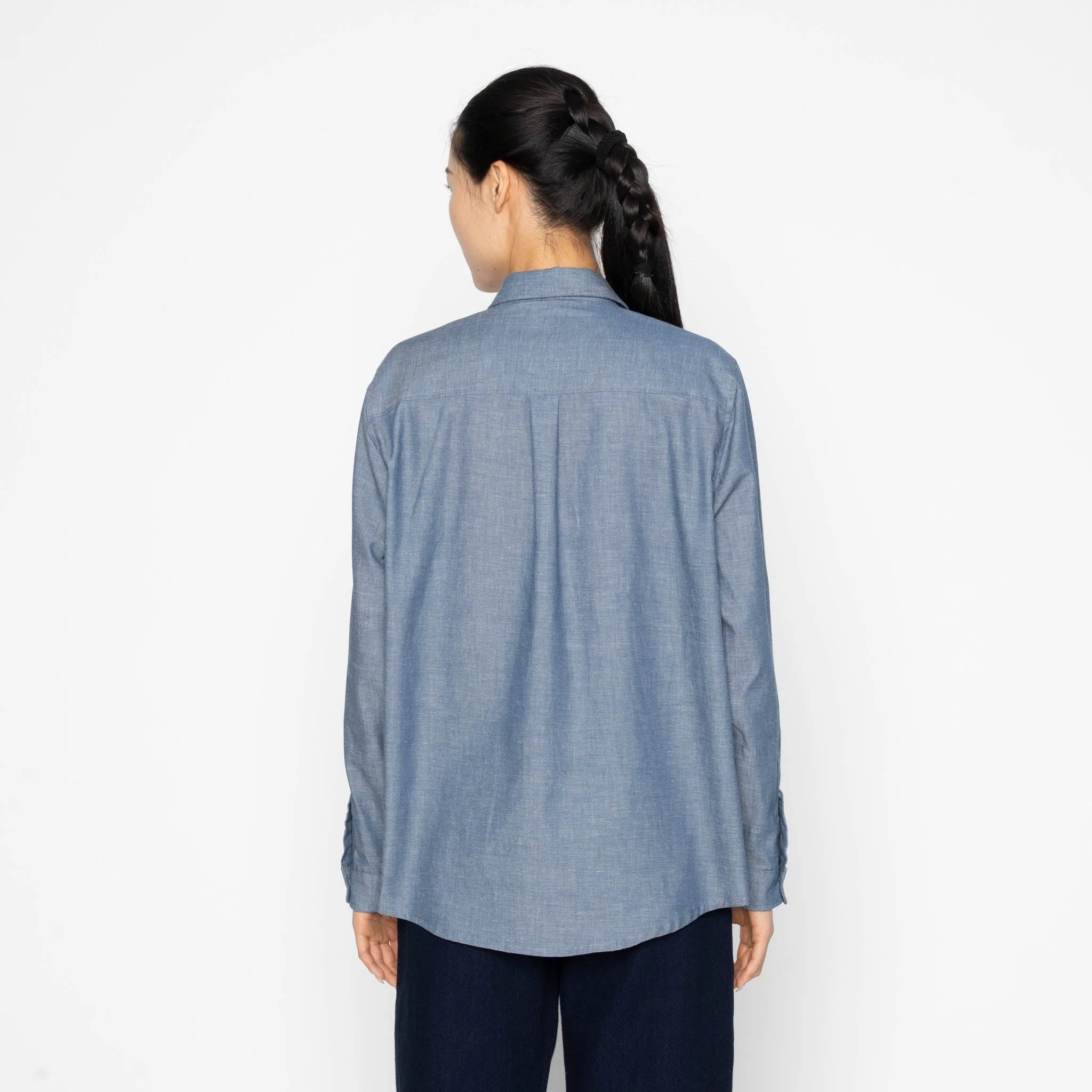Judy - Chambray with Multicolor Neps - Blue - Image 3