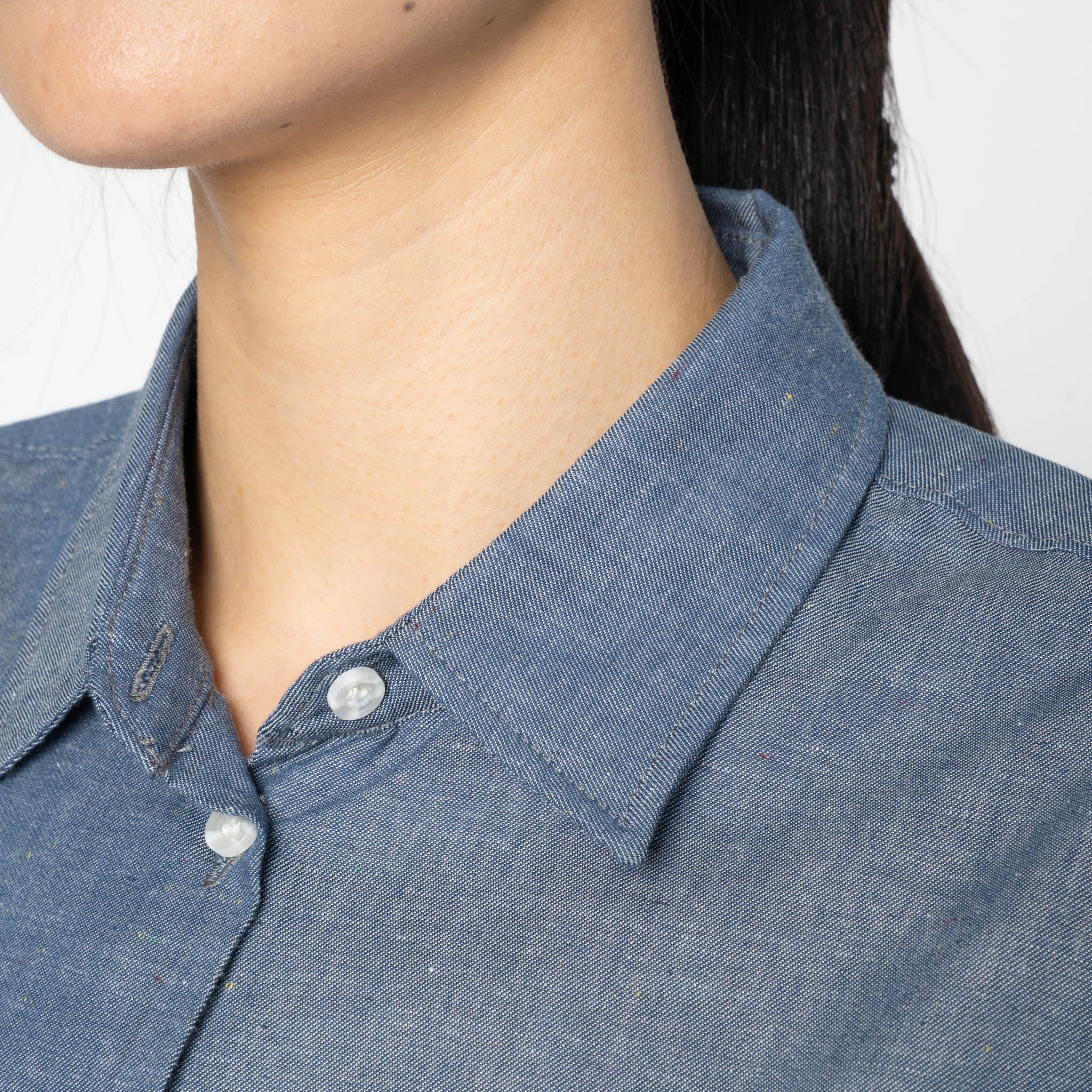 Judy - Chambray with Multicolor Neps - Blue - Image 4