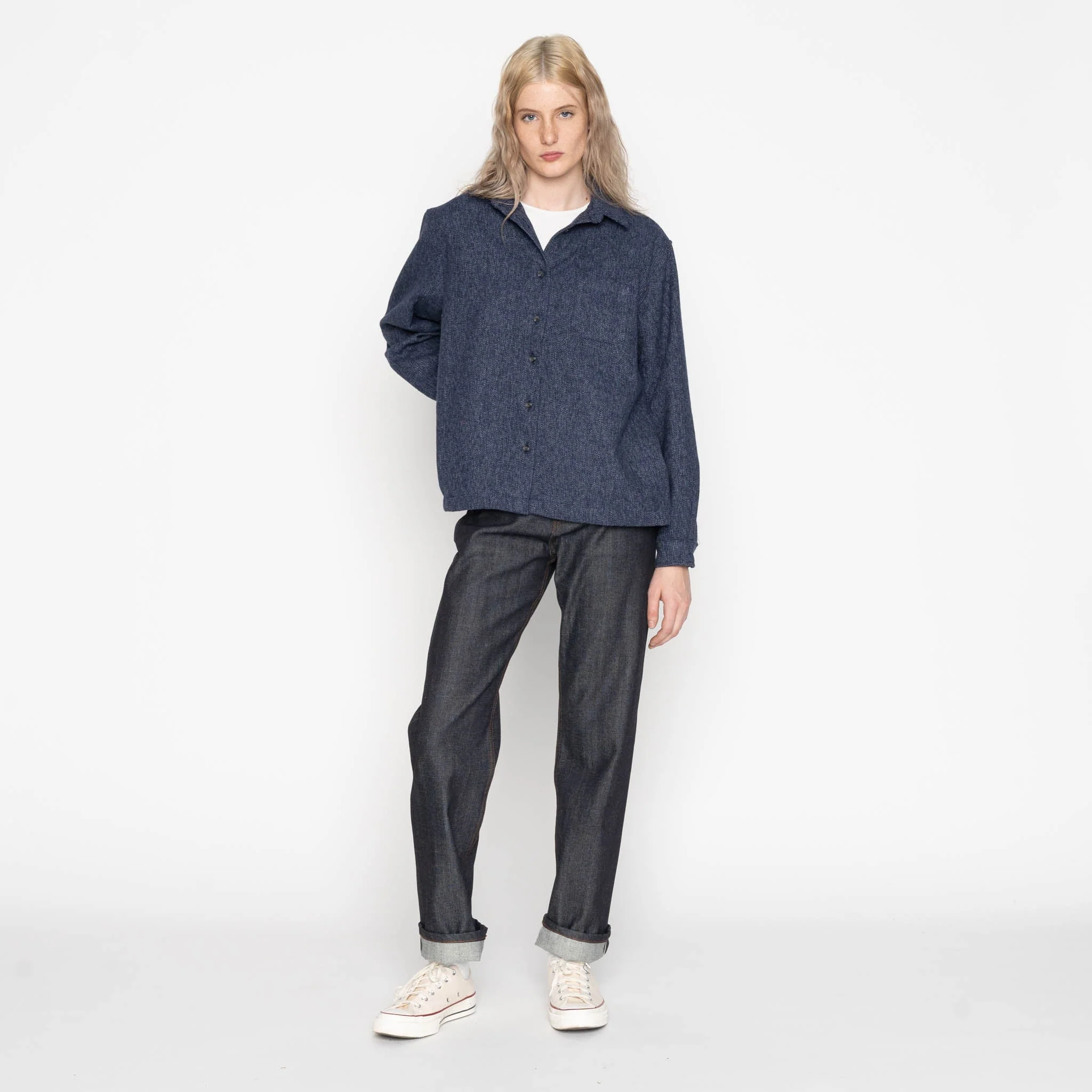 Judy - Herringbone Triple Twist - Indigo - Image 5