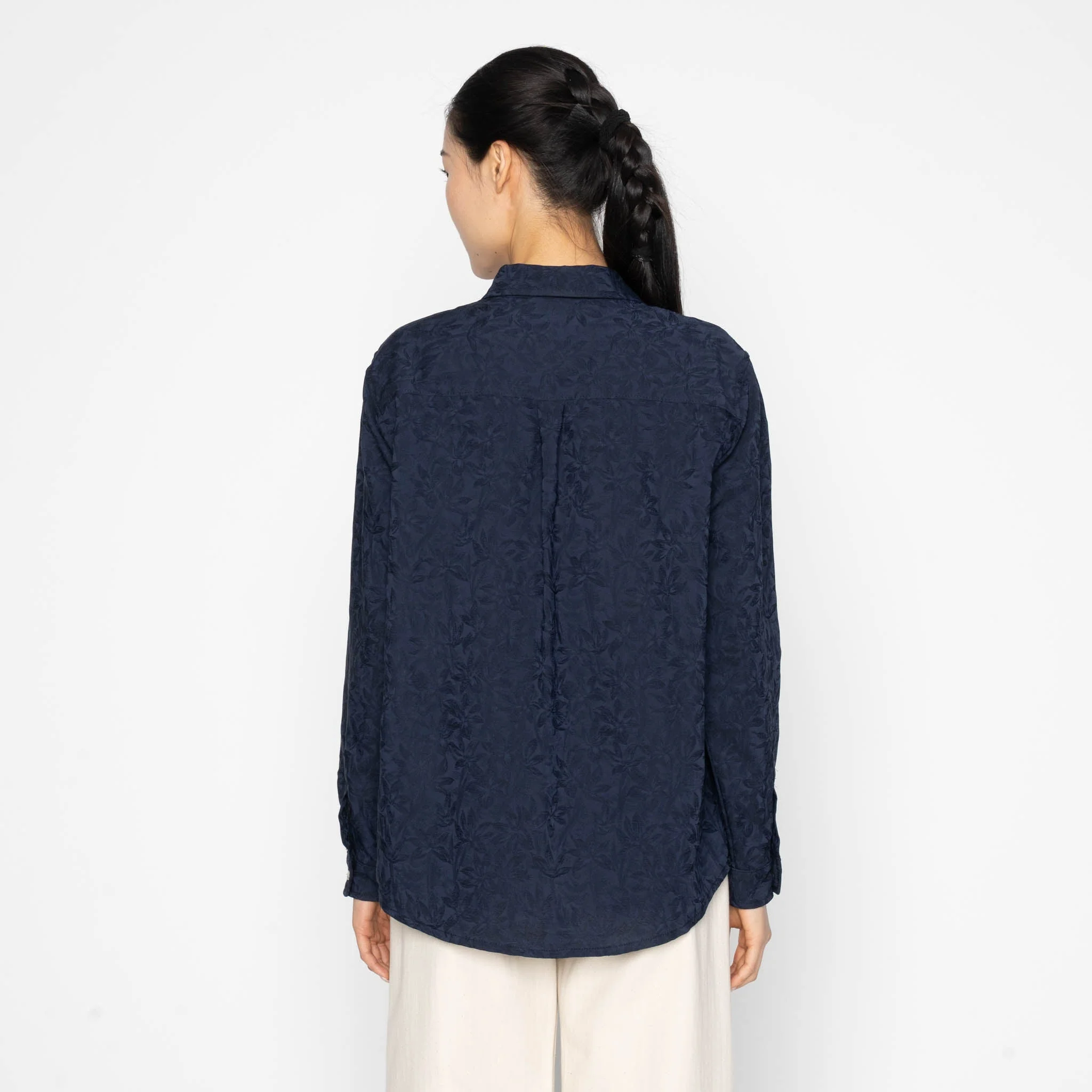 Judy Shirt - Jungle Jacquard- Navy - Image 4