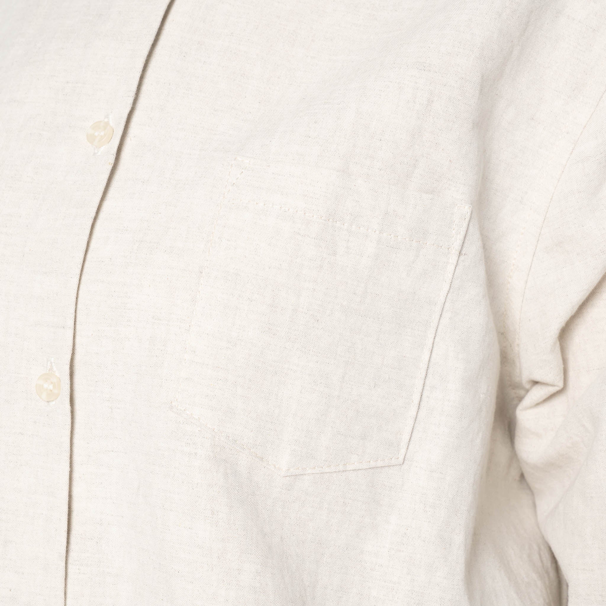 Judy Shirt - Linen Blend Denim - Ecru - Image 5