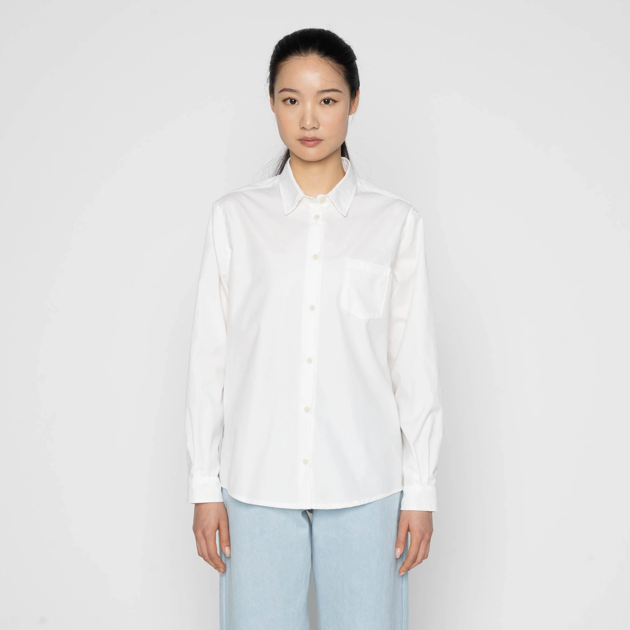 Judy Shirt - Pima Pique - White - Image 2