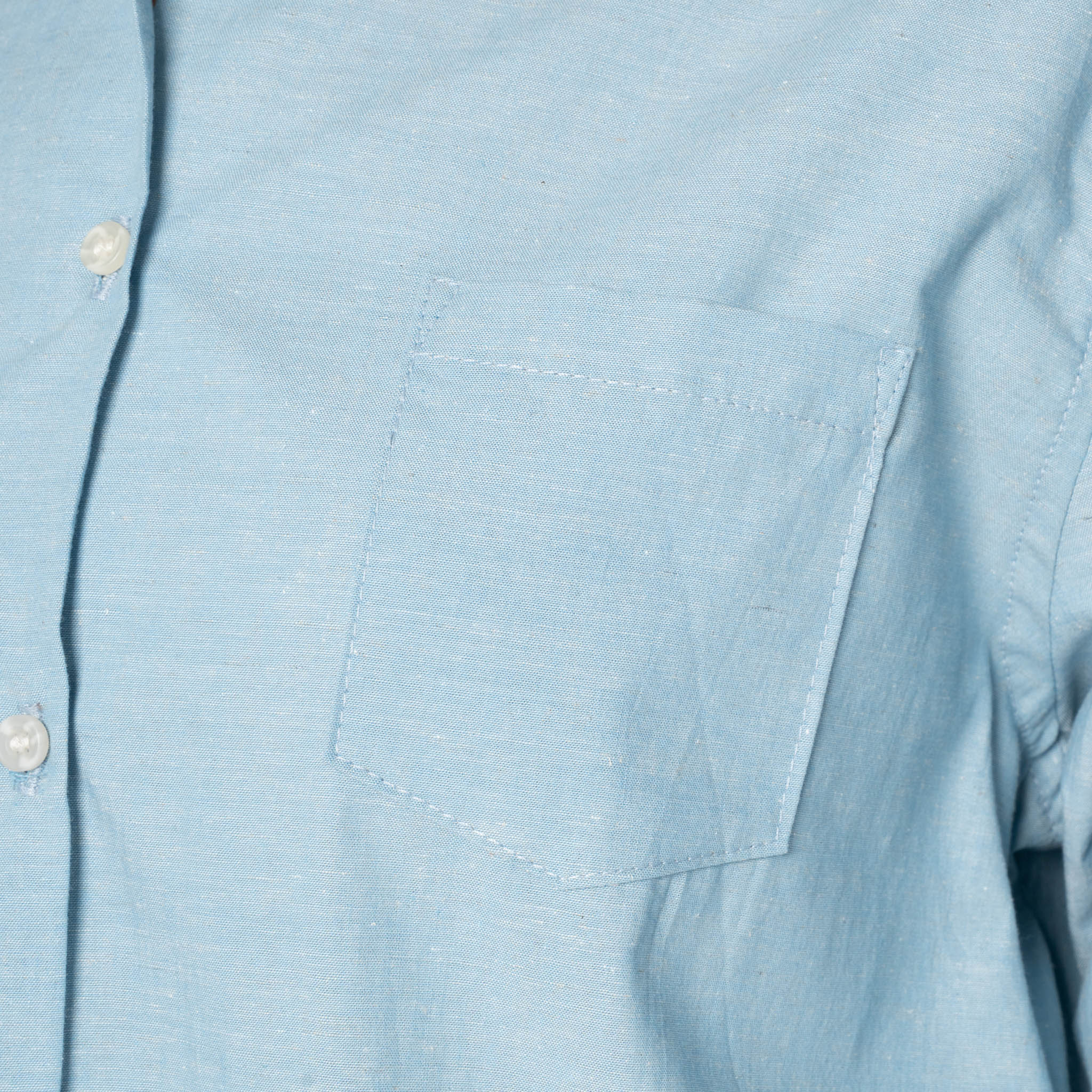 Judy Shirt - Selvedge Chambray - Pale Blue - Image 11