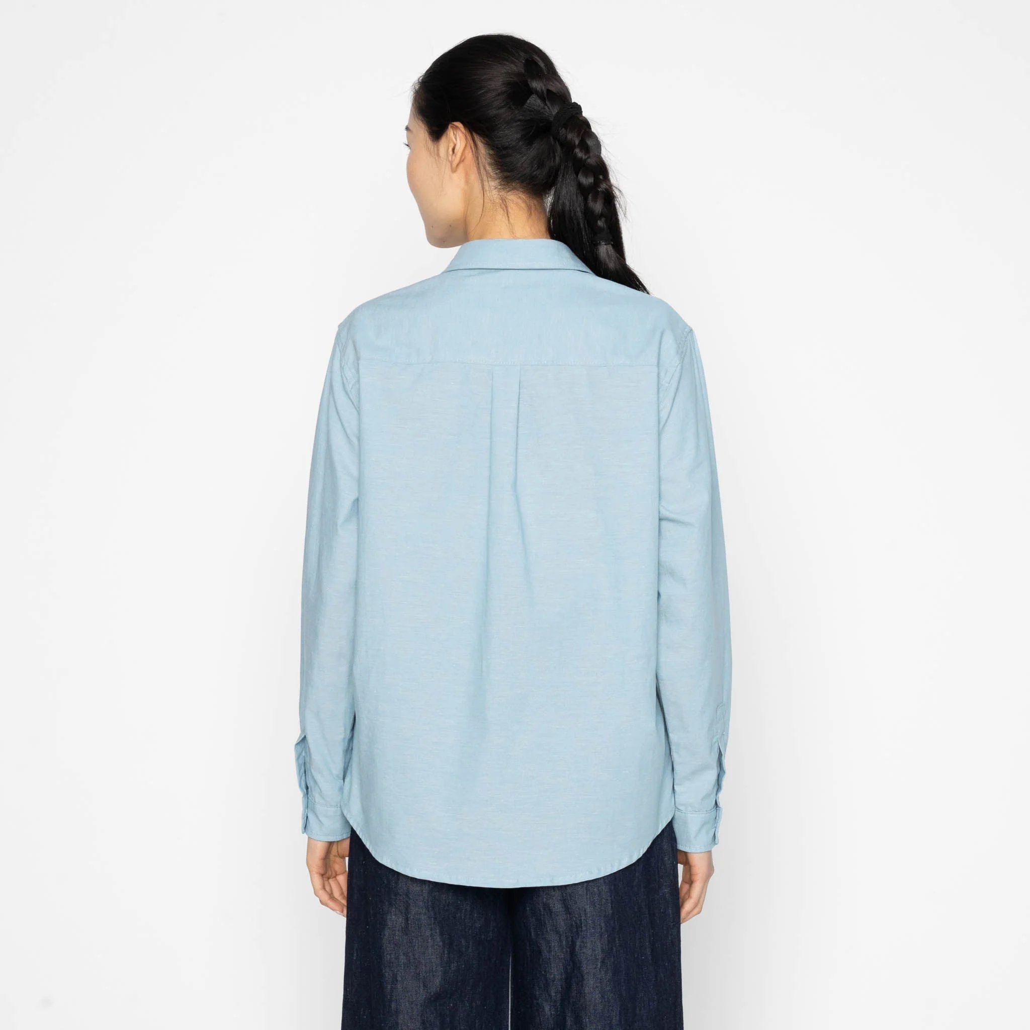 Judy Shirt - Selvedge Chambray - Pale Blue - Image 9