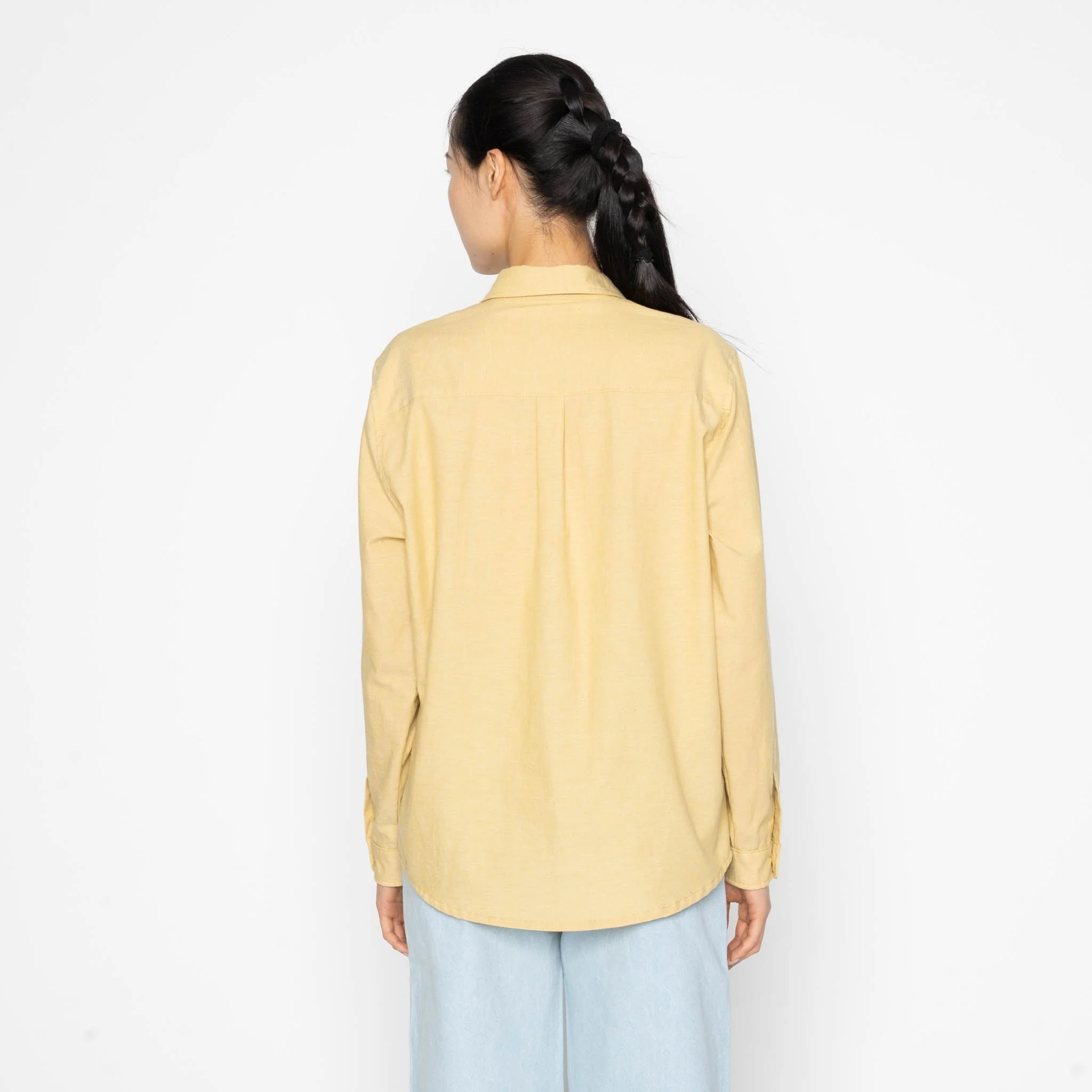 Judy Shirt- Selvedge Chambray - Yellow - Image 4