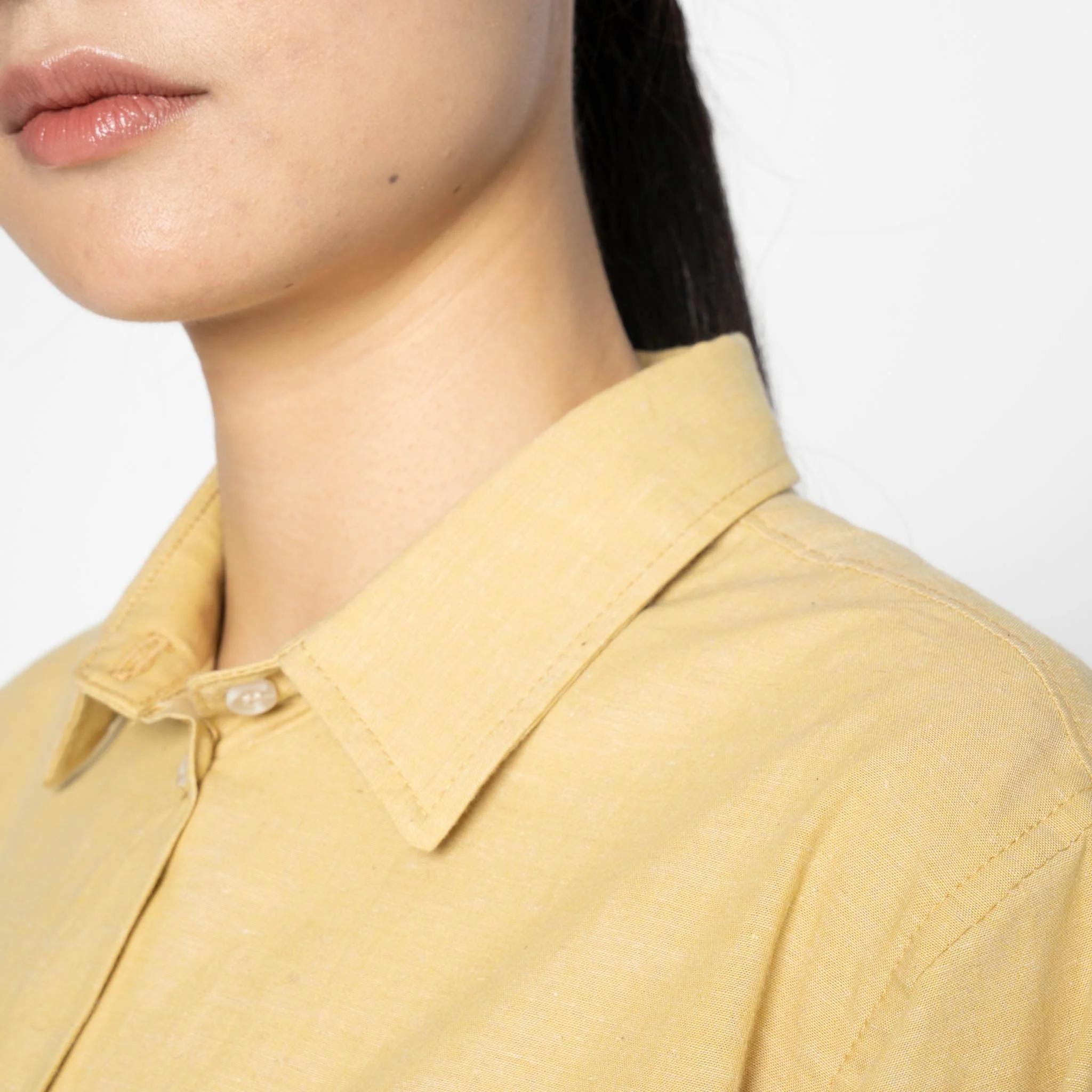 Judy Shirt- Selvedge Chambray - Yellow - Image 6