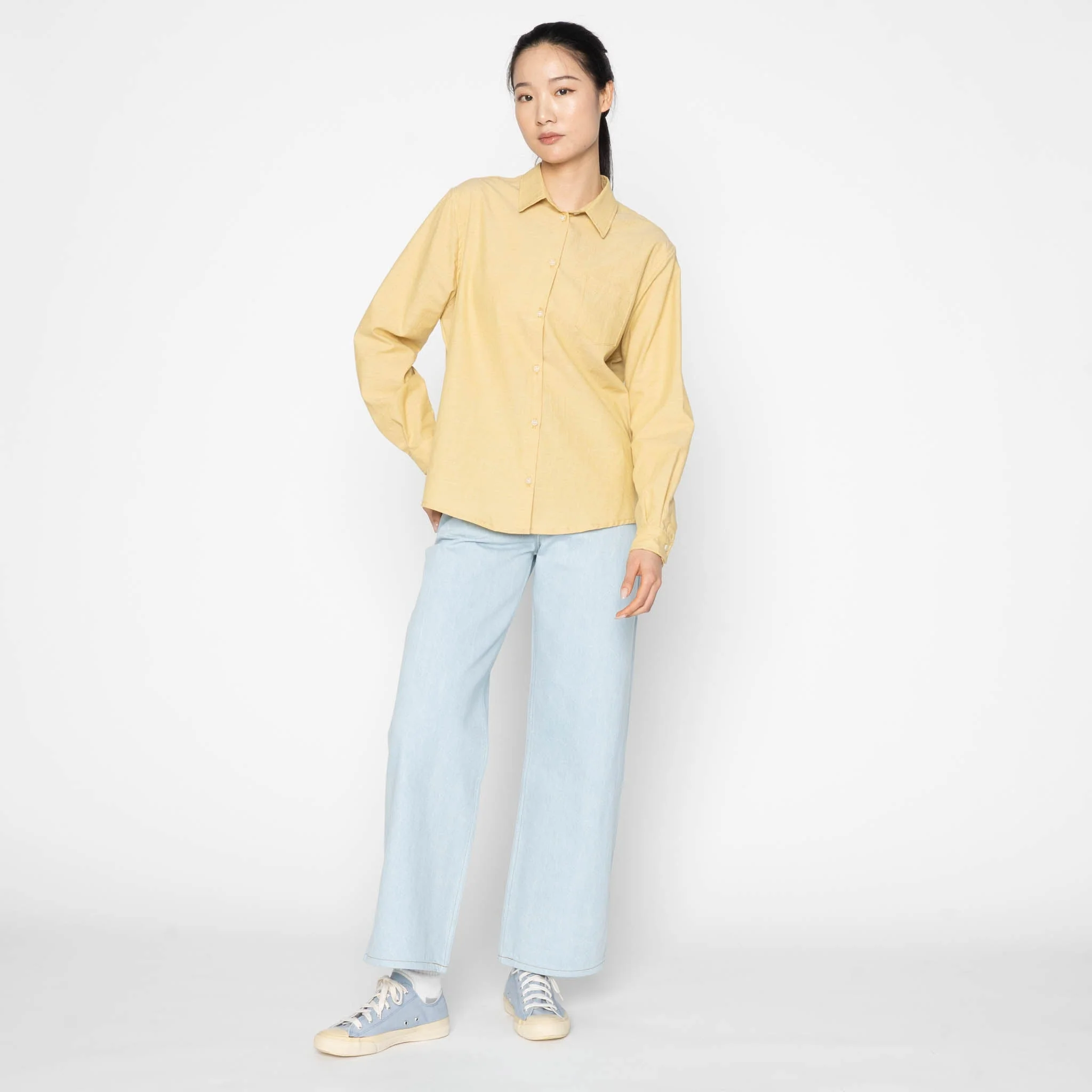Judy Shirt- Selvedge Chambray - Yellow - Image 7