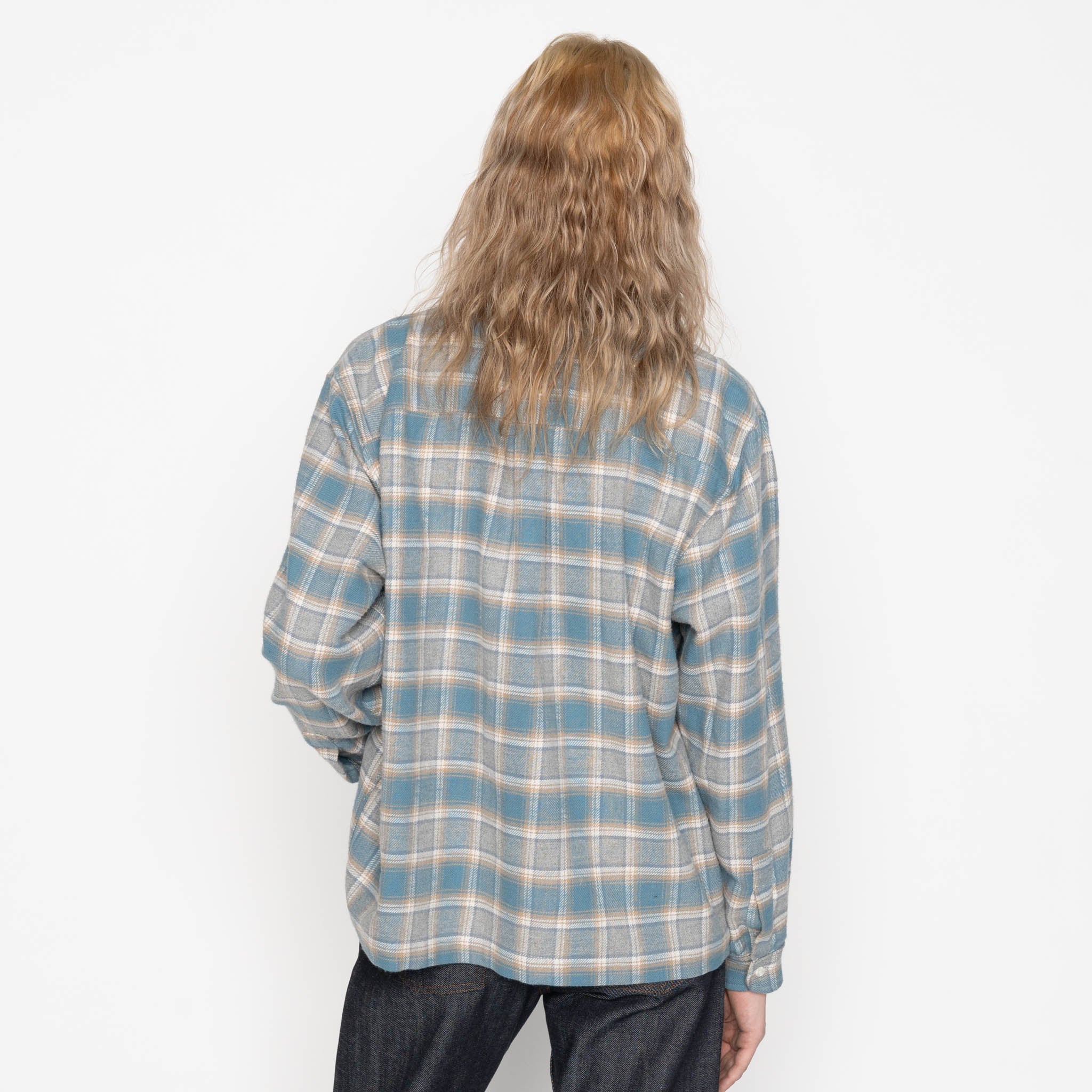 Judy - Soft Brushed Faded Flannel - Faded Blue - Image 3