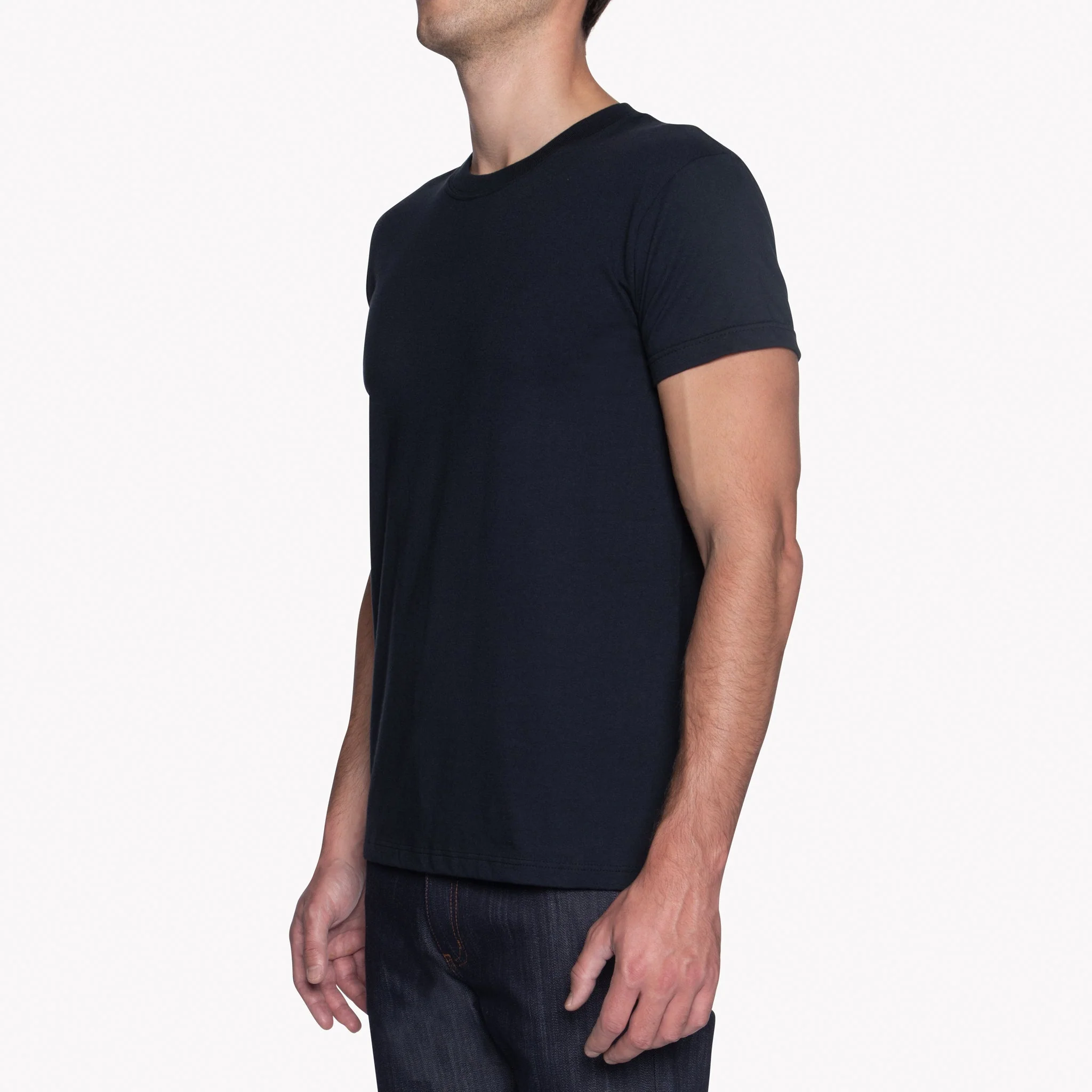 Circular Knit T-Shirt - Black - Image 3