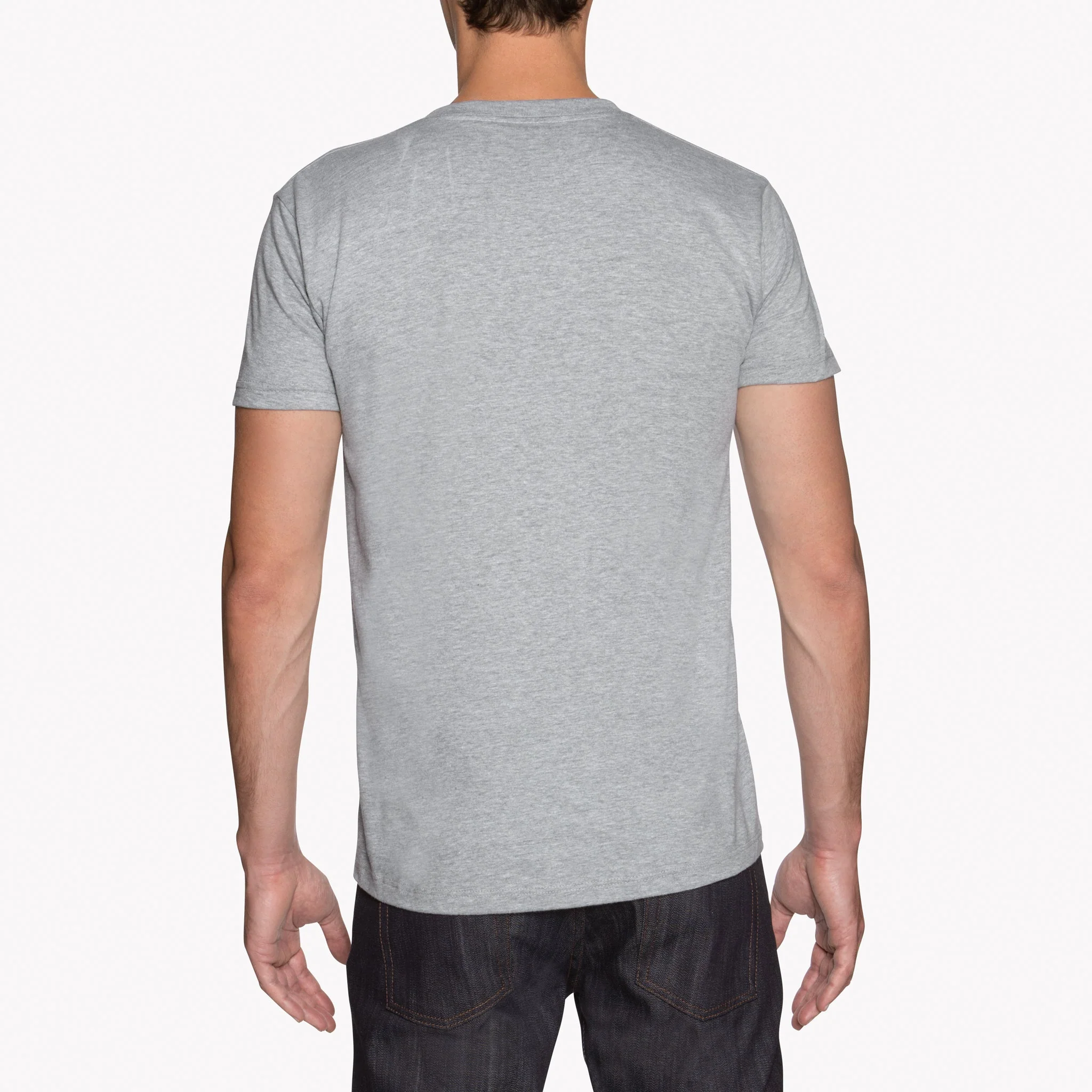 Circular Knit T-Shirt - Heather Grey - Image 4