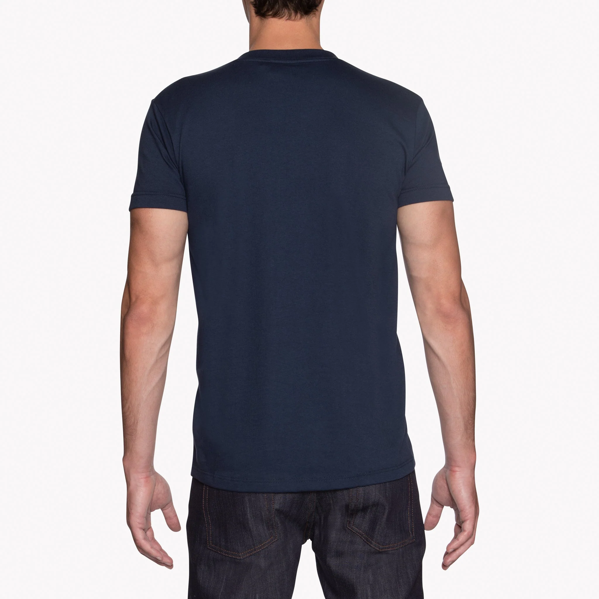 Circular Knit T-Shirt - Solid Navy - Image 4