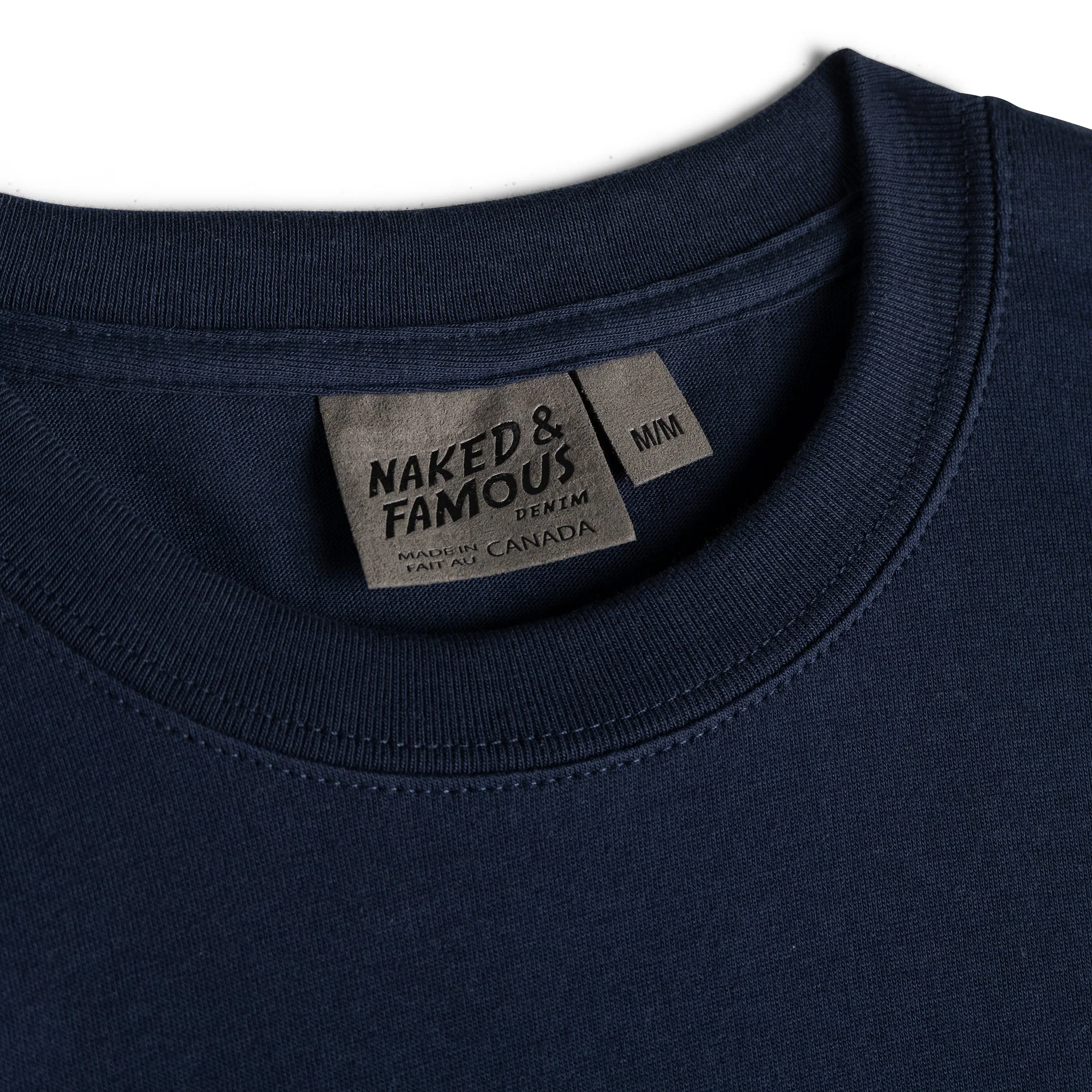 Circular Knit T-Shirt - Solid Navy - Image 5