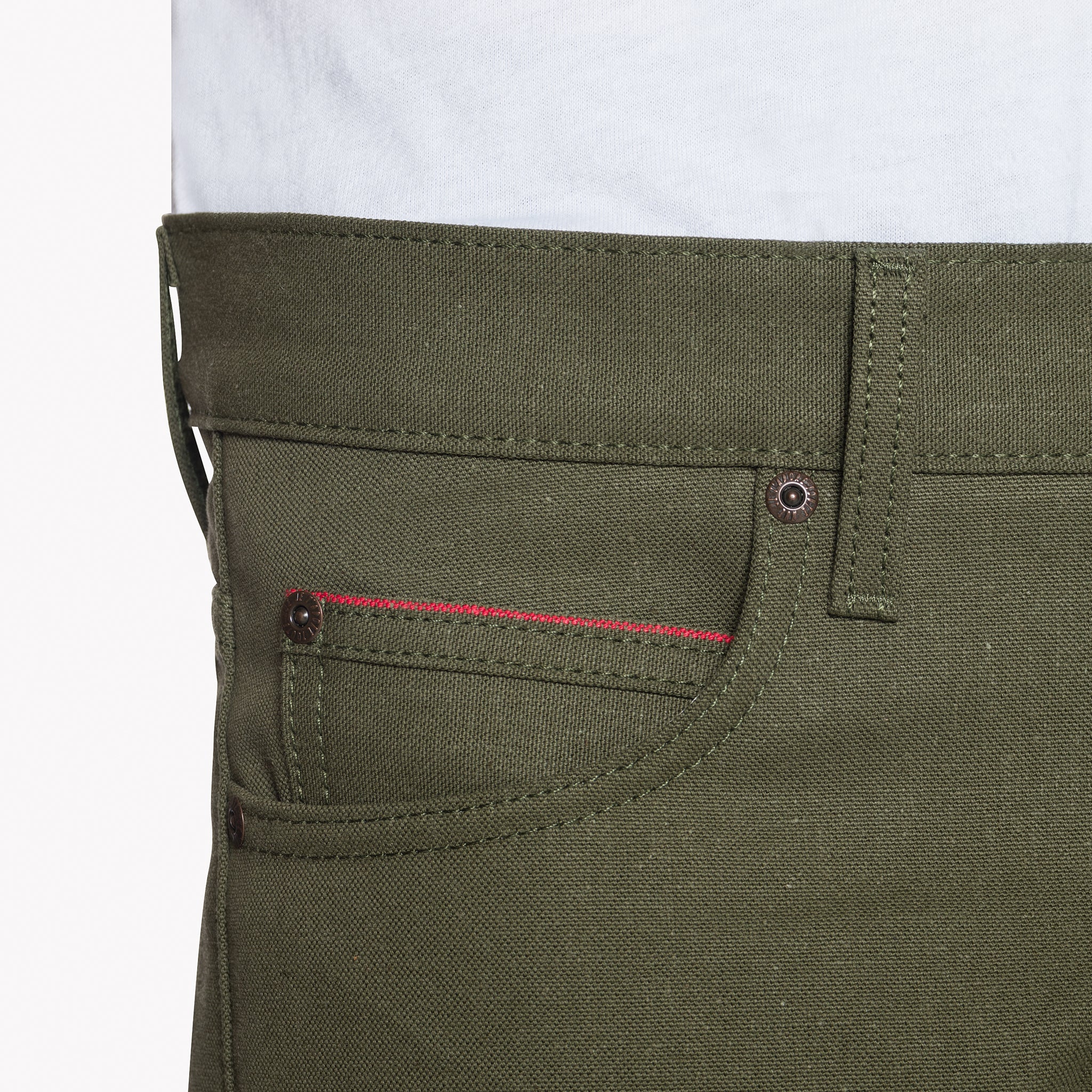 Super Guy - Army Green Duck Selvedge - Image 4